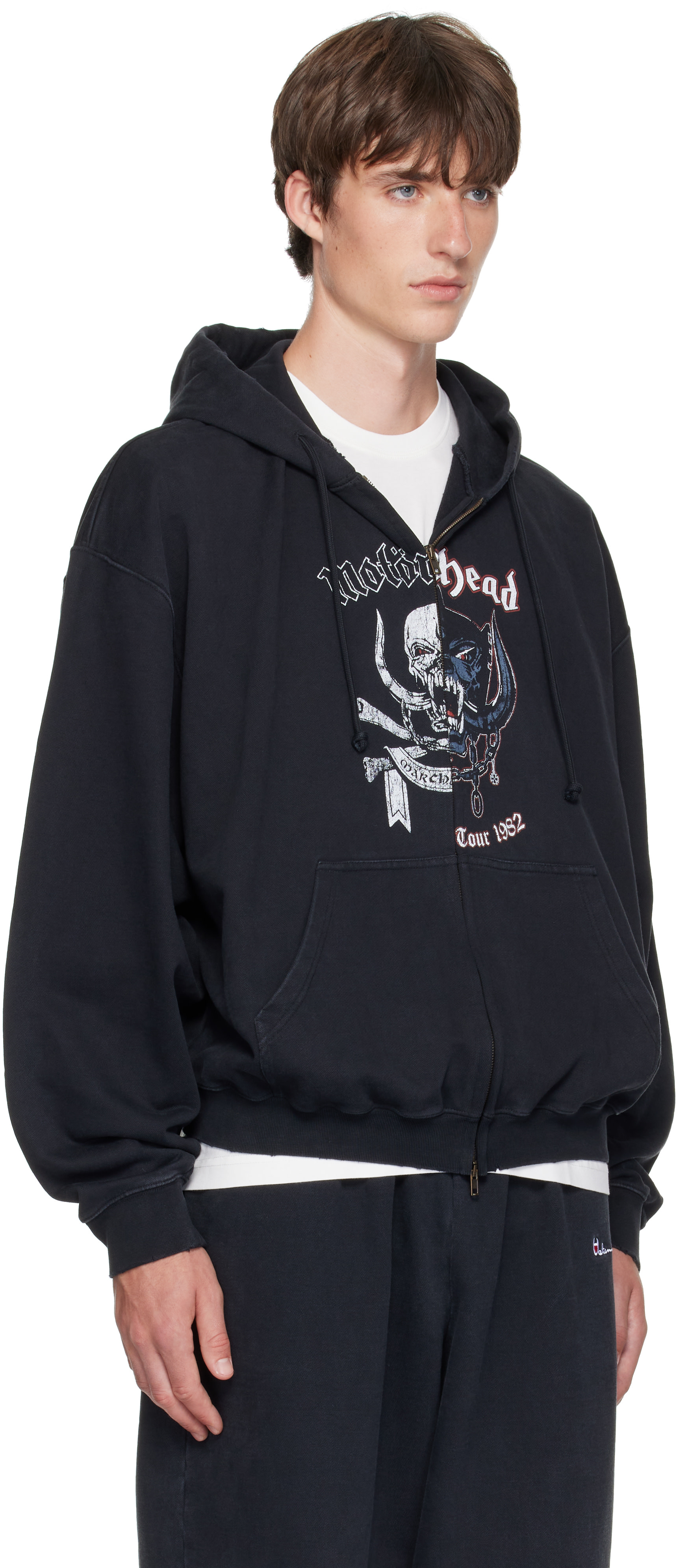 VETEMENTS - Pull à capuche noir édition Motörhead