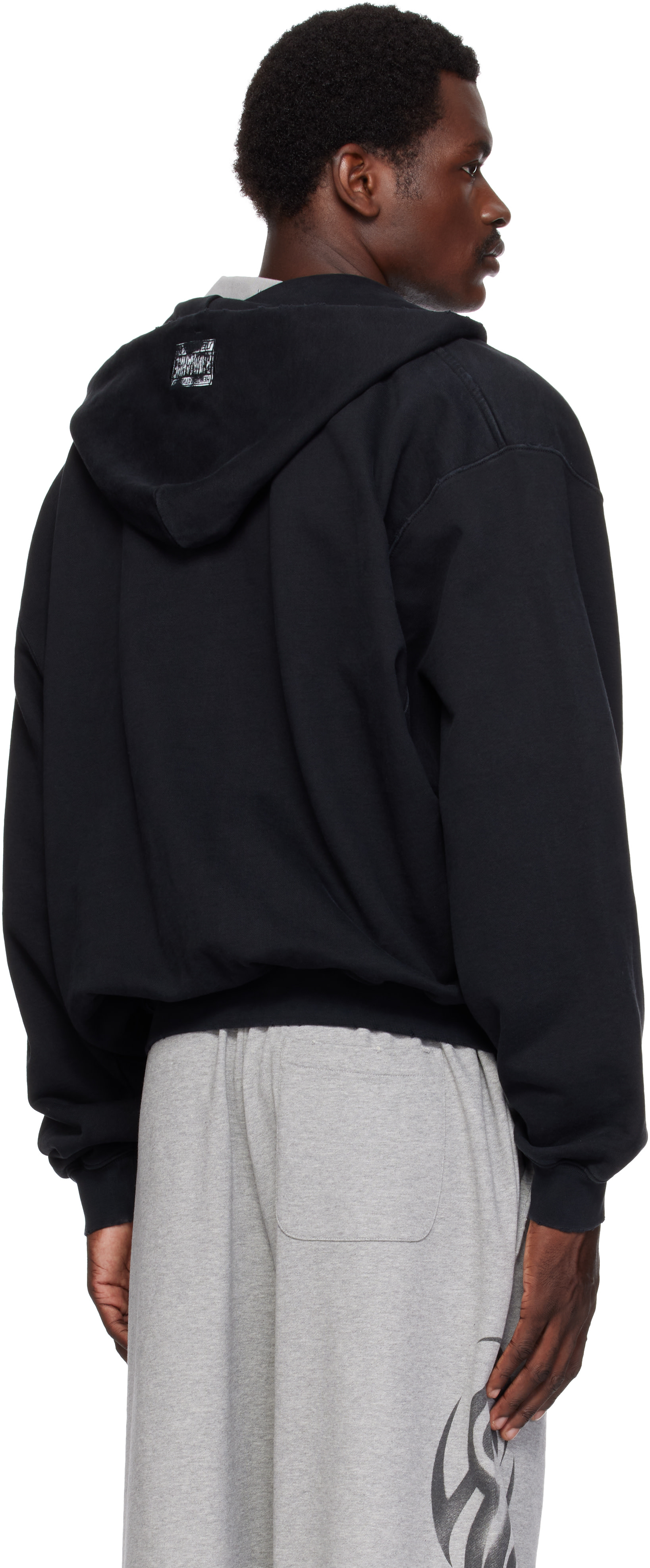 VETEMENTS - ブラック 'Explicit Language' ジップアップ フーディ