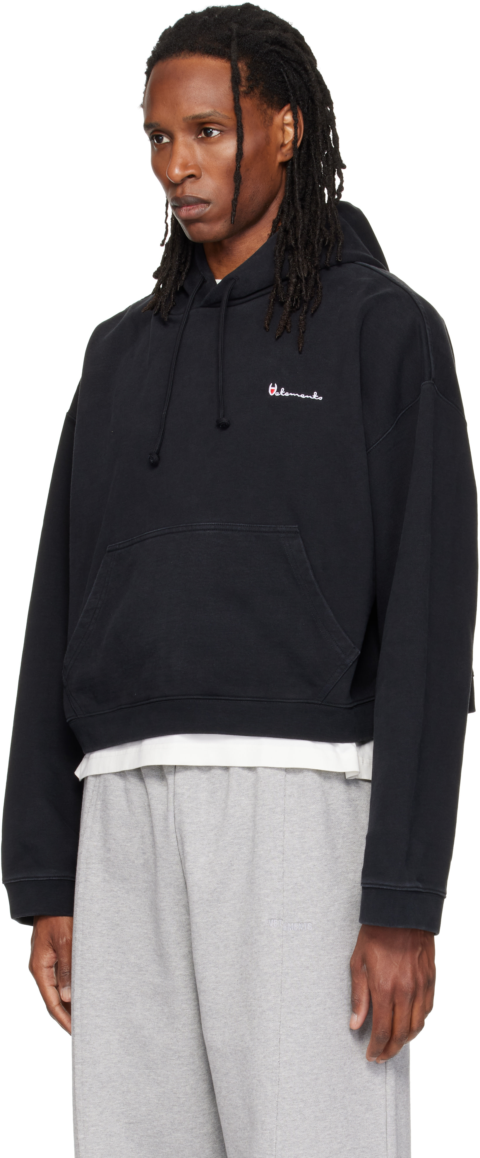 VETEMENTS - ブラック Athletic Logo フーディ