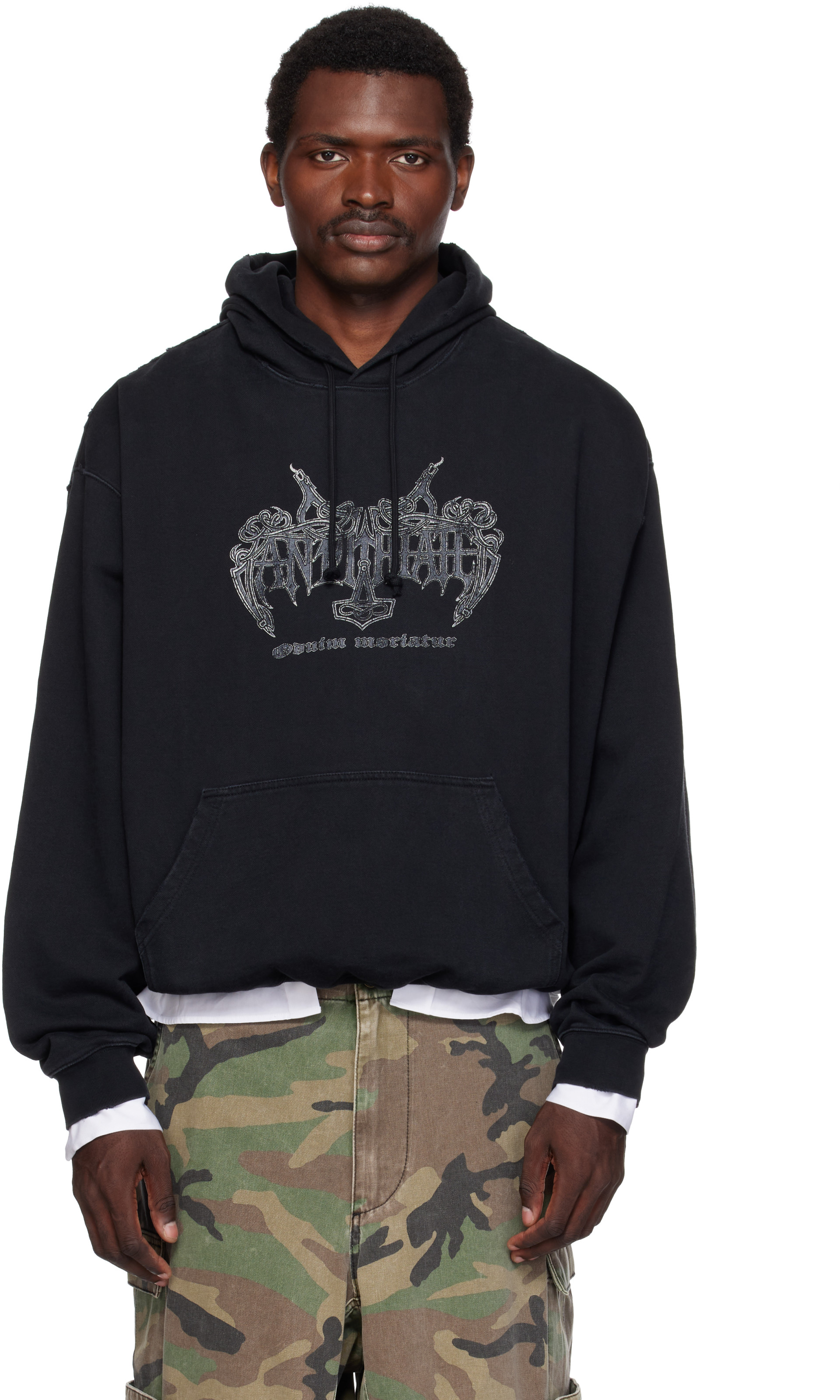 VETEMENTS - Pull à capuche 'Antihate' noir