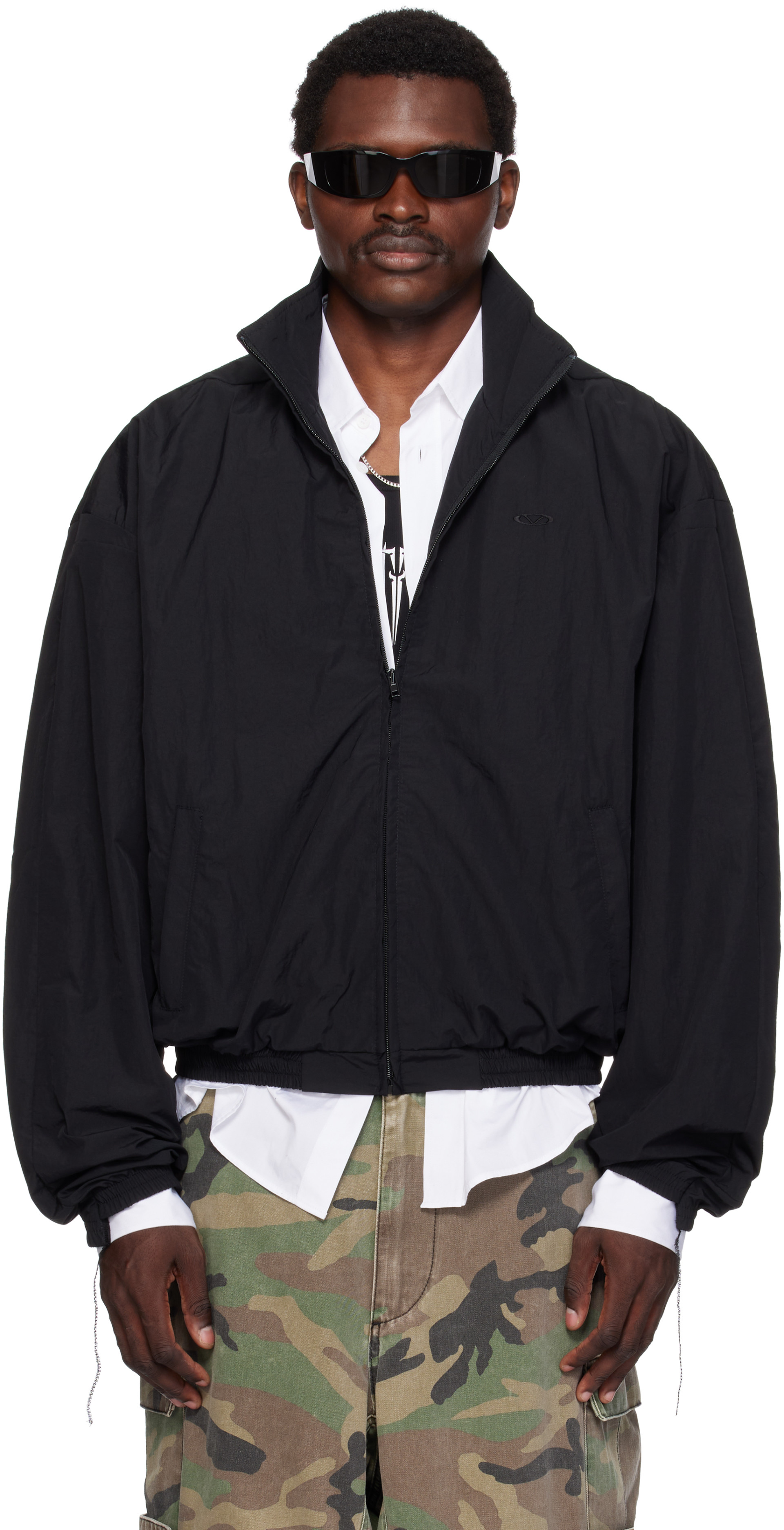 VETEMENTS - Black Cut-Up Track Jacket