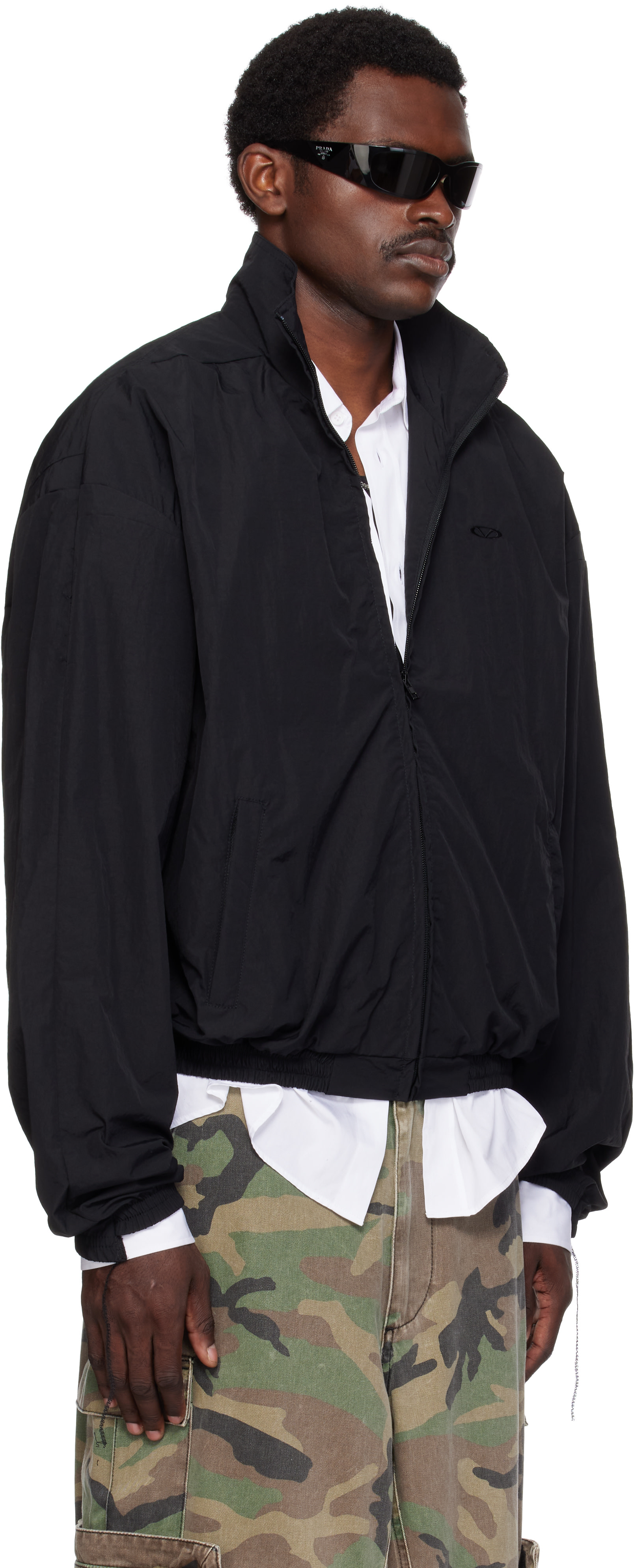 VETEMENTS - Black Cut-Up Track Jacket