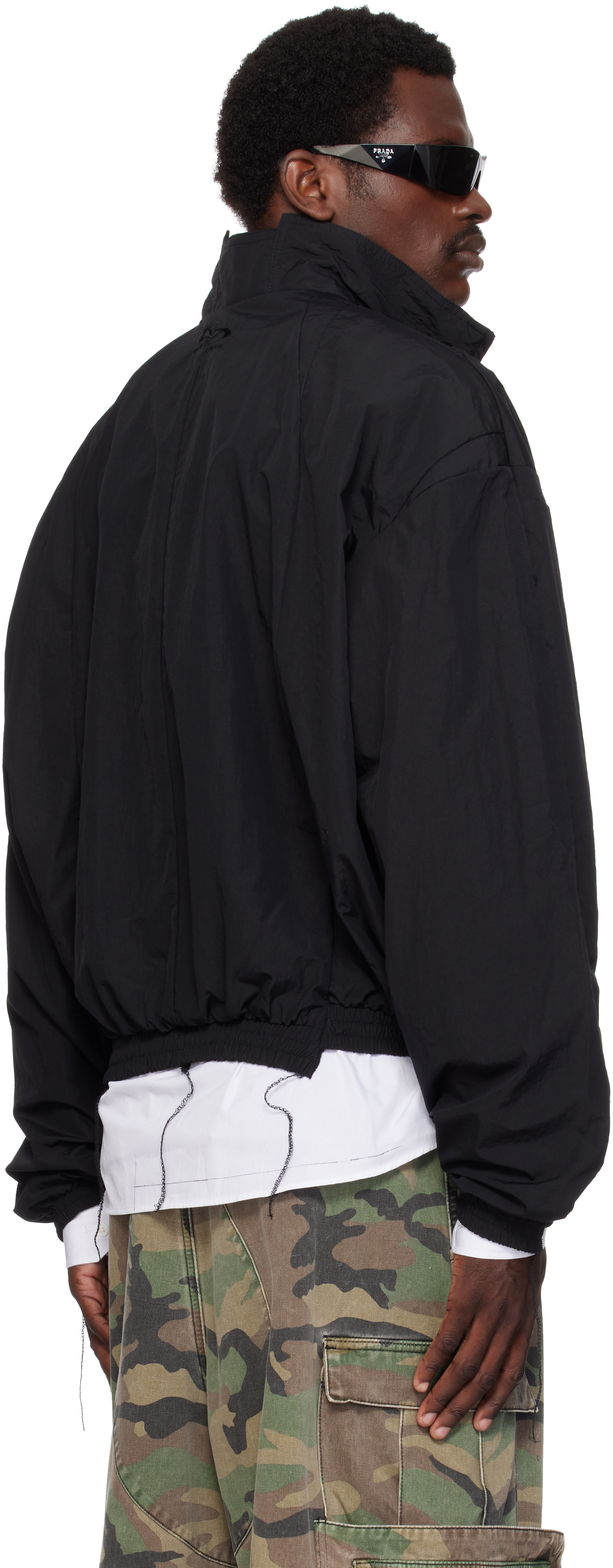 VETEMENTS - Black Cut-Up Track Jacket