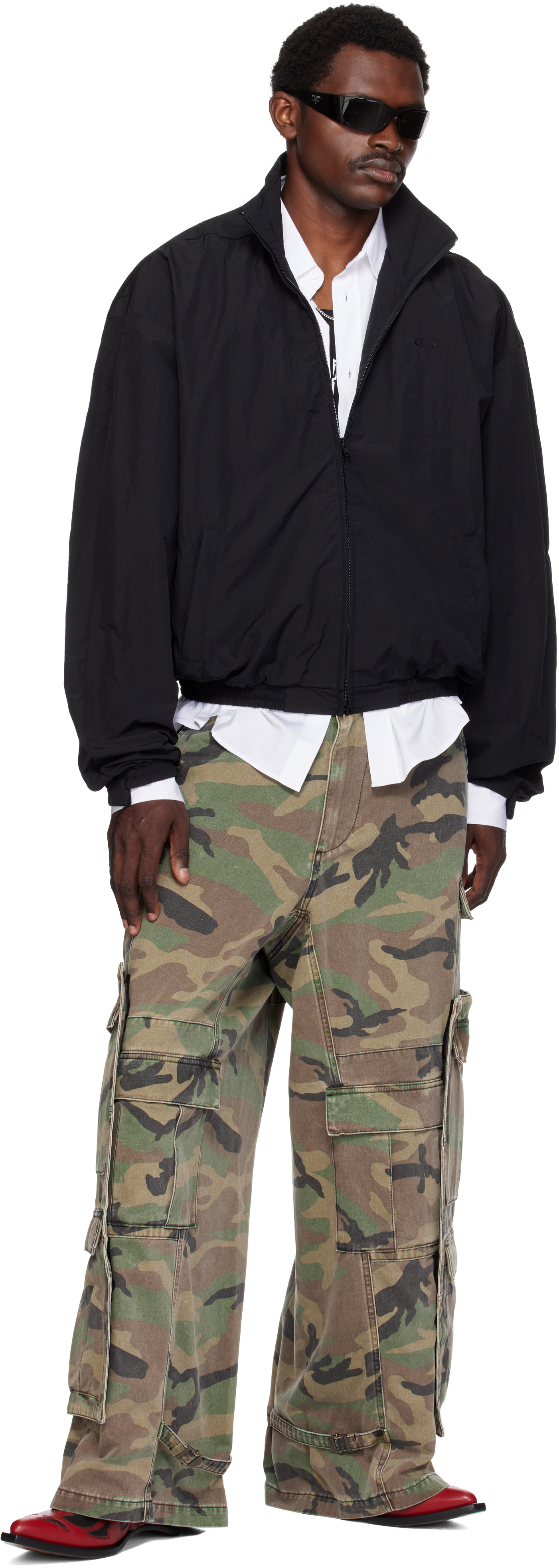 VETEMENTS - Black Cut-Up Track Jacket