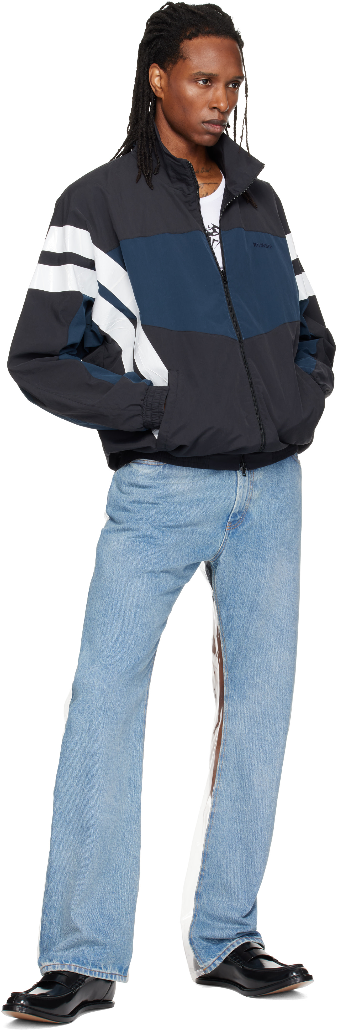 VETEMENTS - 블랙 테이프 트랙수트 재킷