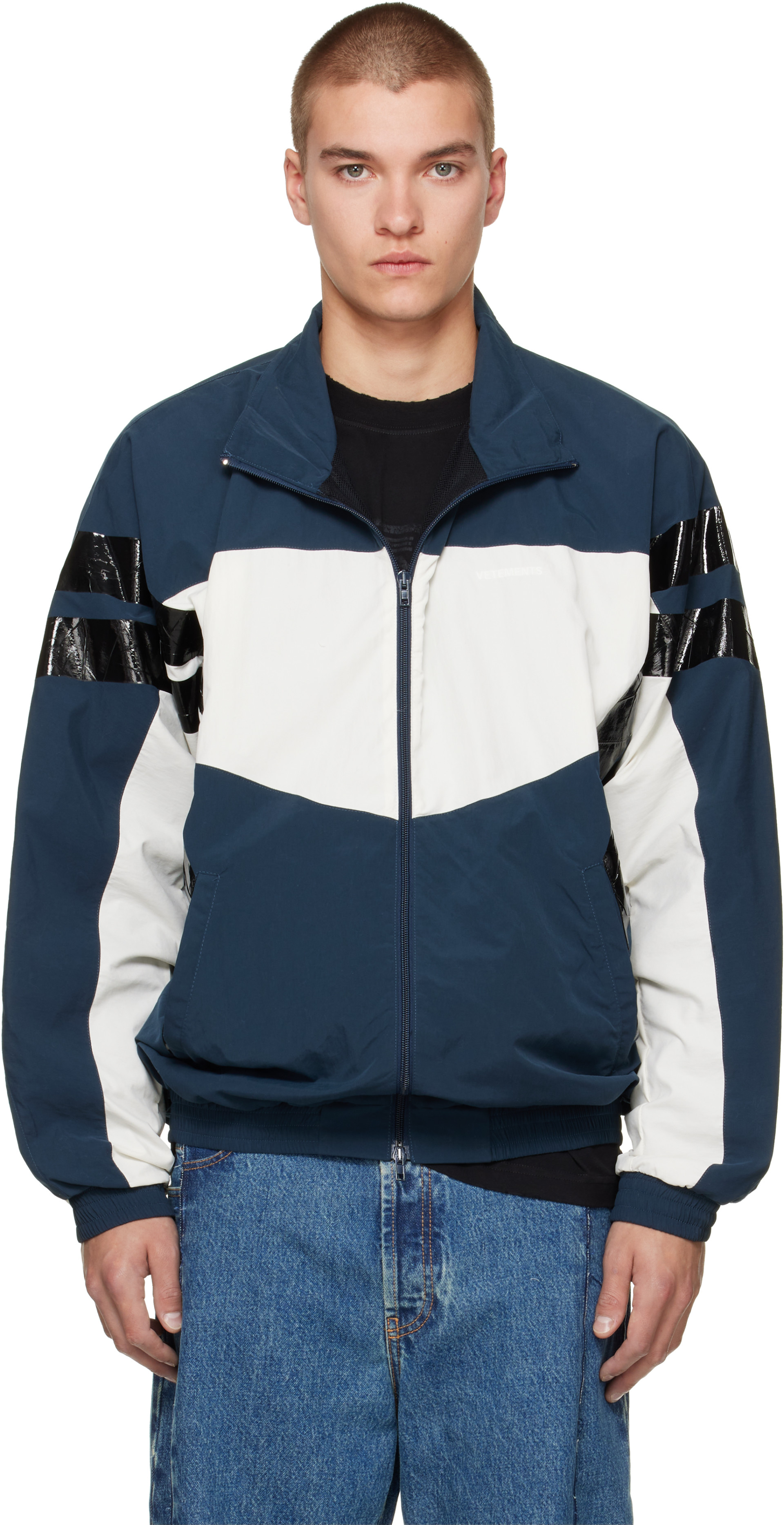 VETEMENTS - Navy Tape Track Jacket
