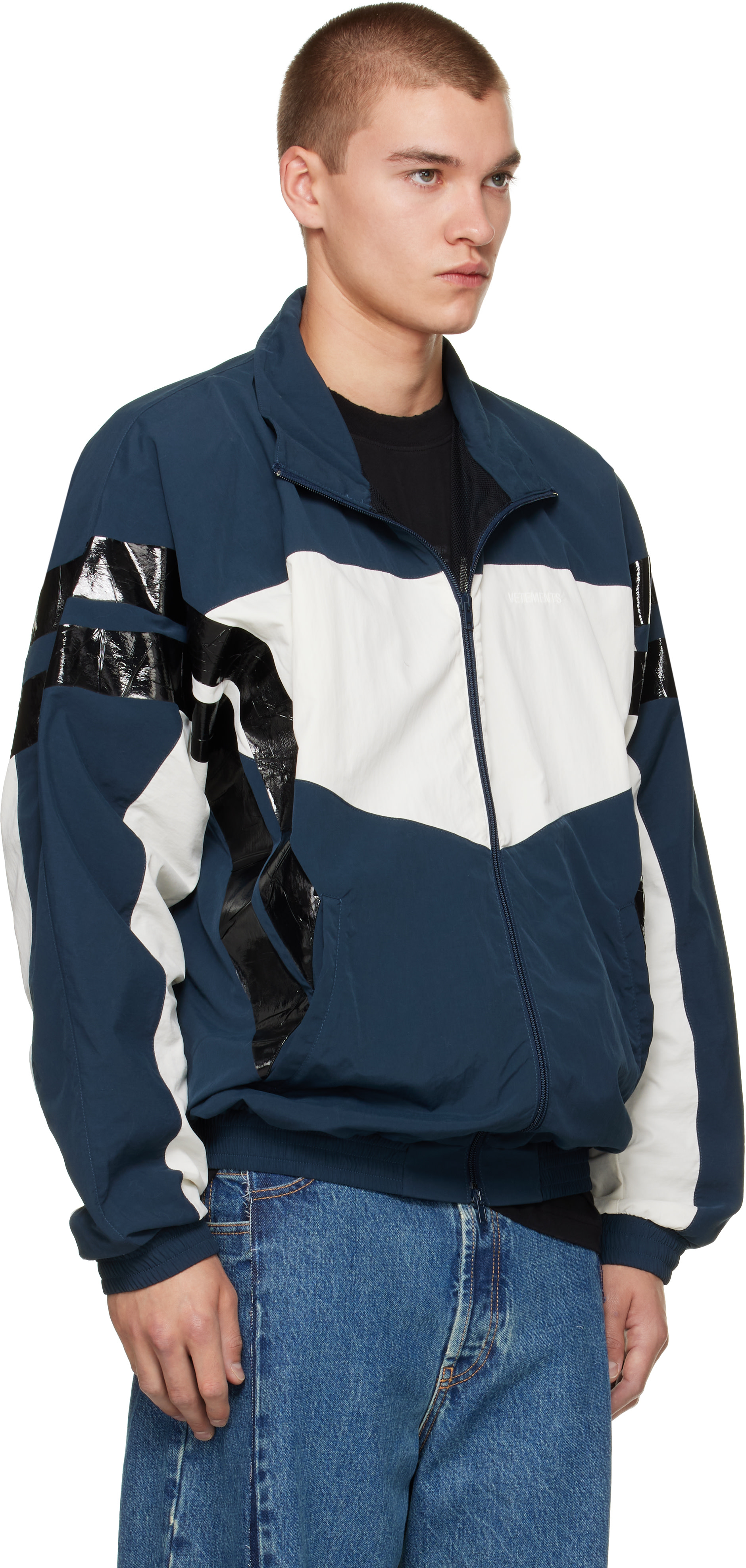 VETEMENTS - Navy Tape Track Jacket
