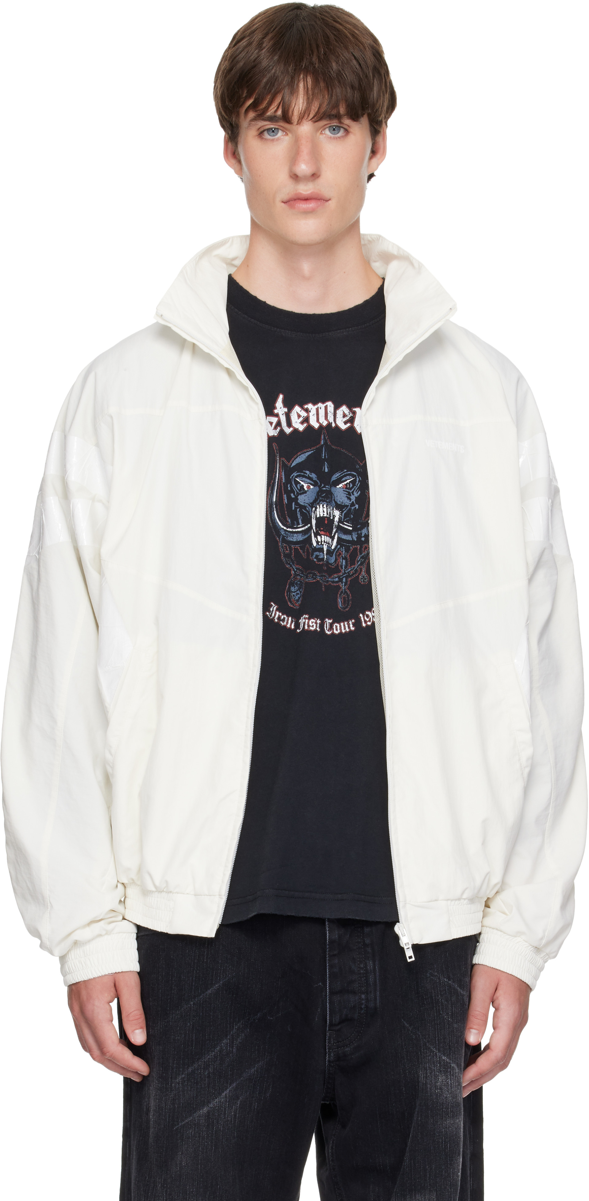 VETEMENTS - White Tape Tracksuit Jacket