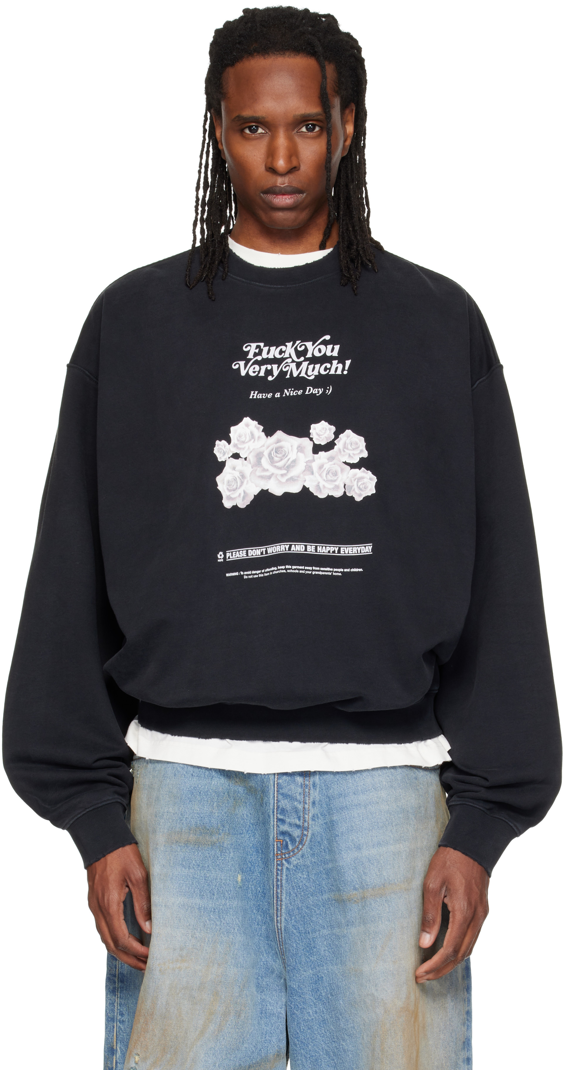 VETEMENTS - Pull molletonné 'Fuck You Very Much' noir