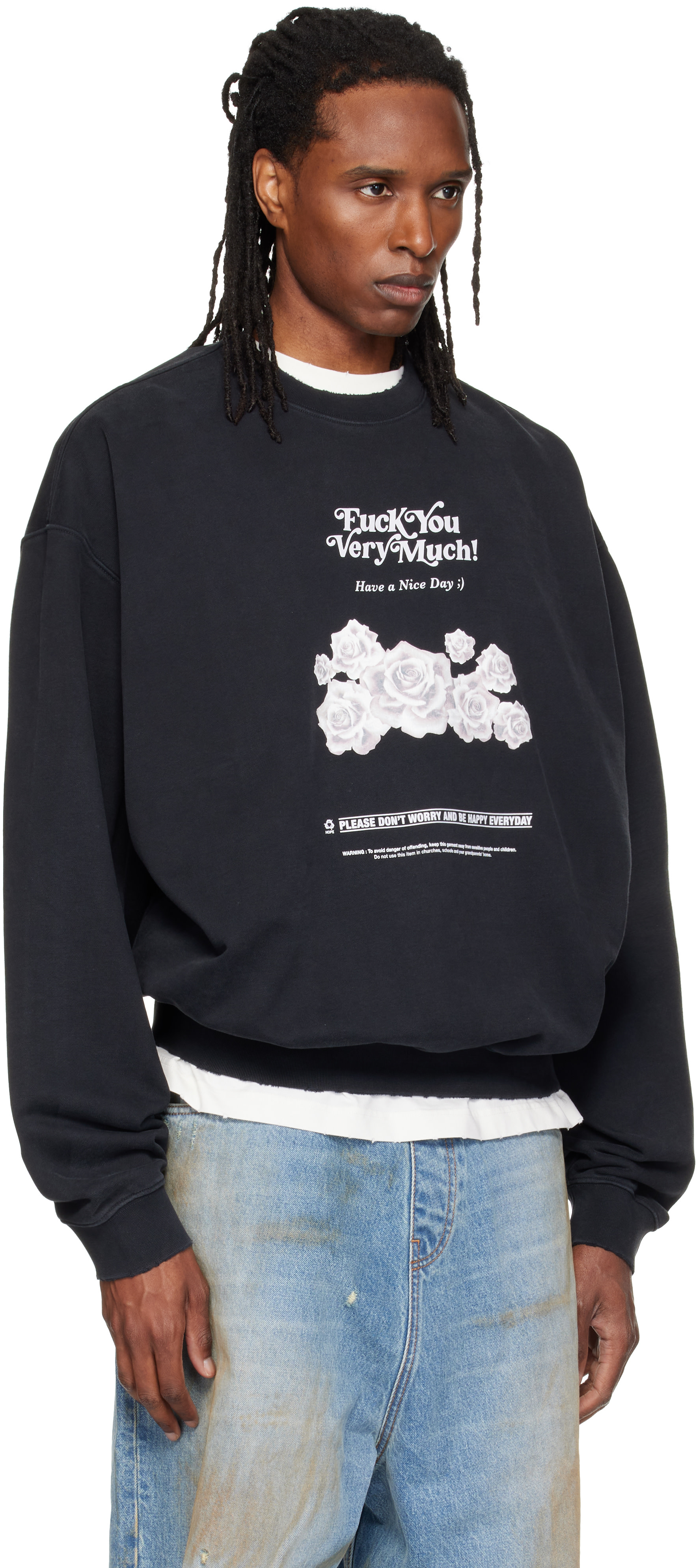 VETEMENTS - Pull molletonné 'Fuck You Very Much' noir
