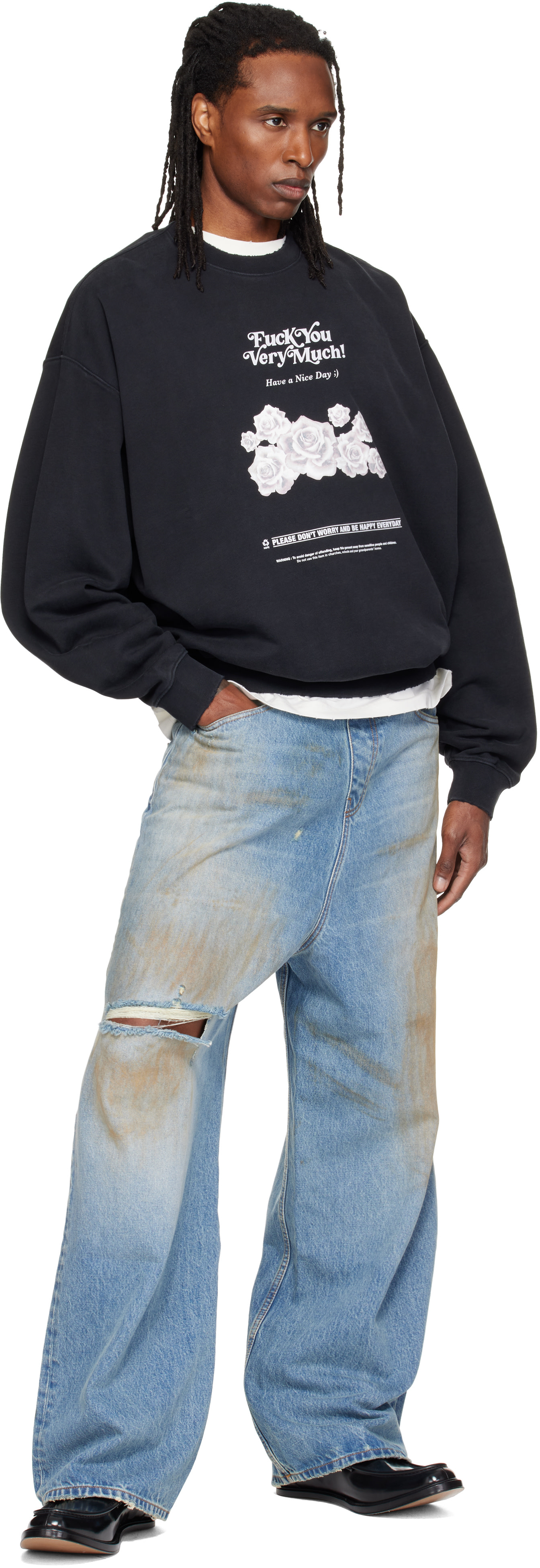 VETEMENTS - Pull molletonné 'Fuck You Very Much' noir
