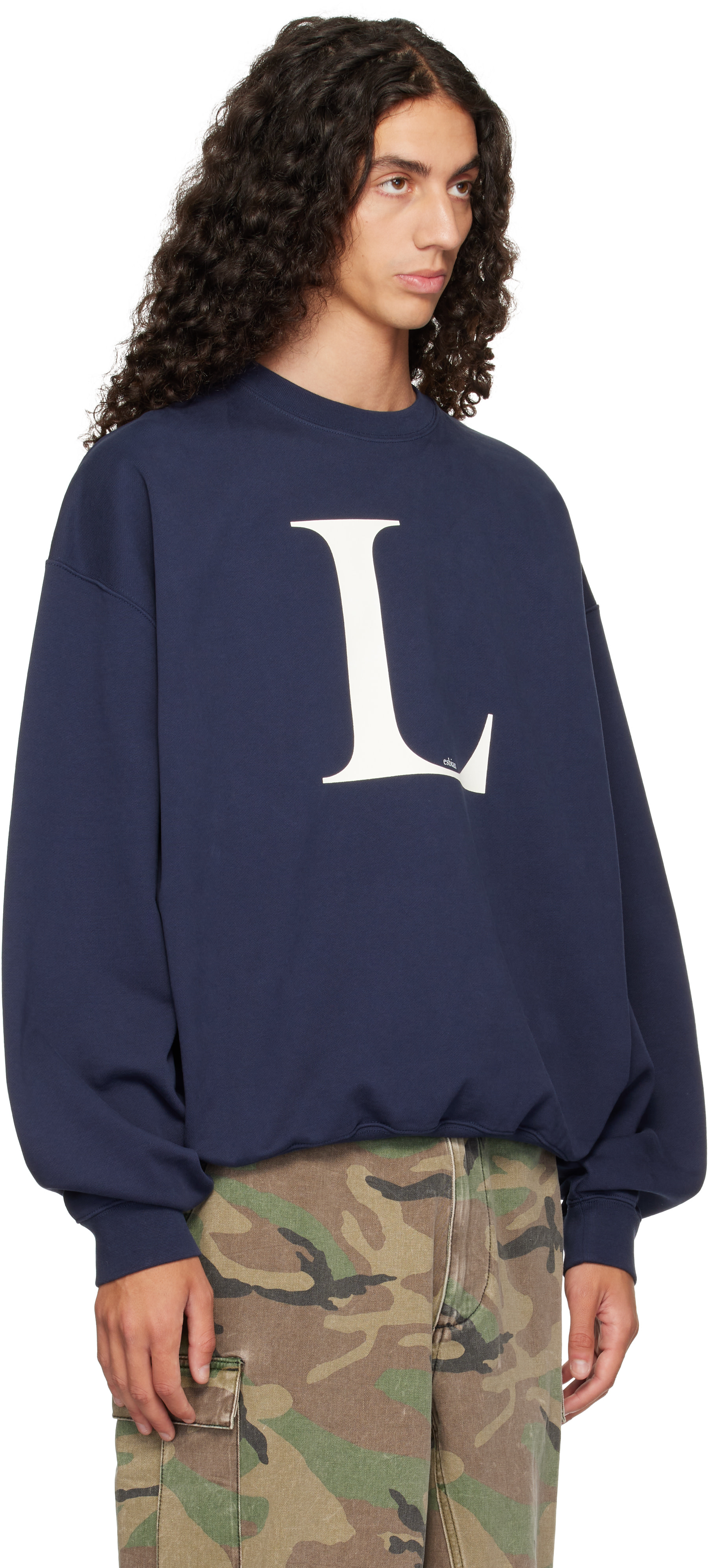 VETEMENTS - Navy 'L-esbian' Oversized Sweatshirt