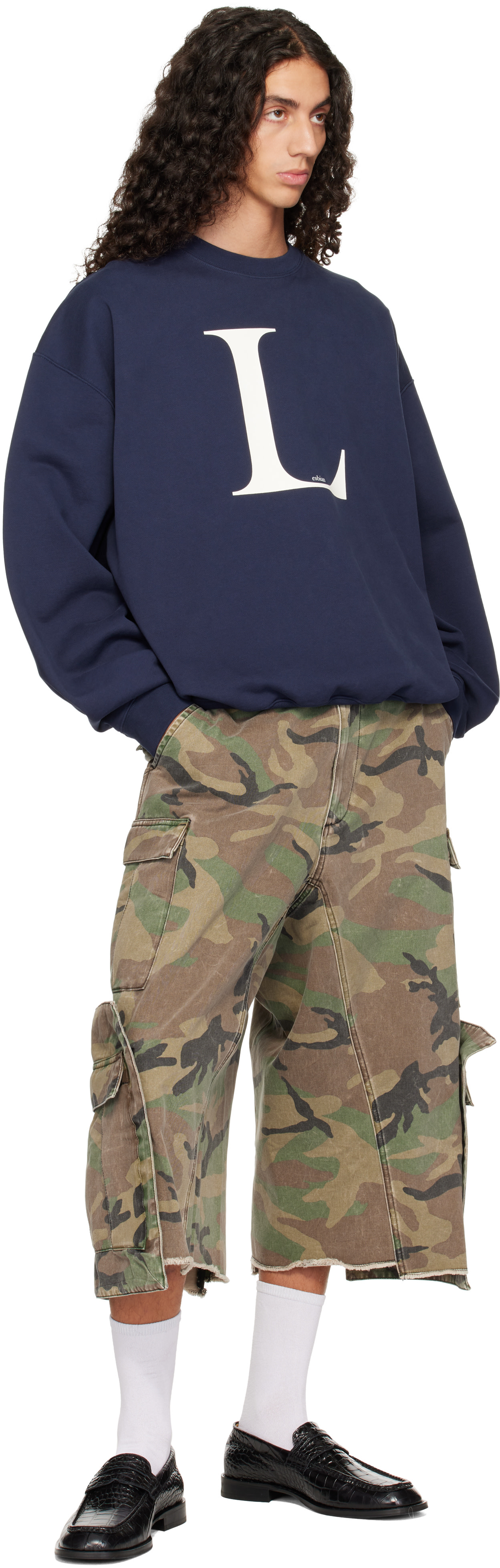 VETEMENTS - Navy 'L-esbian' Oversized Sweatshirt