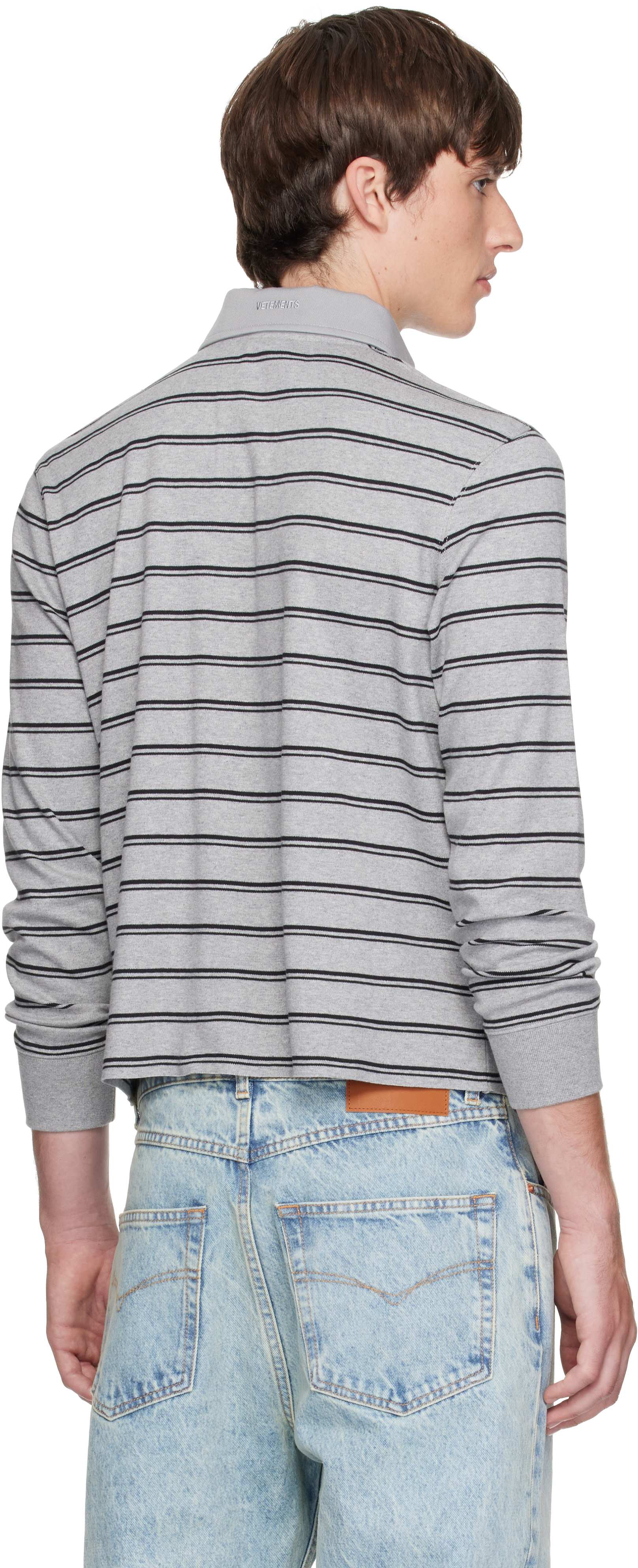 VETEMENTS - Gray Long Sleeve Polo