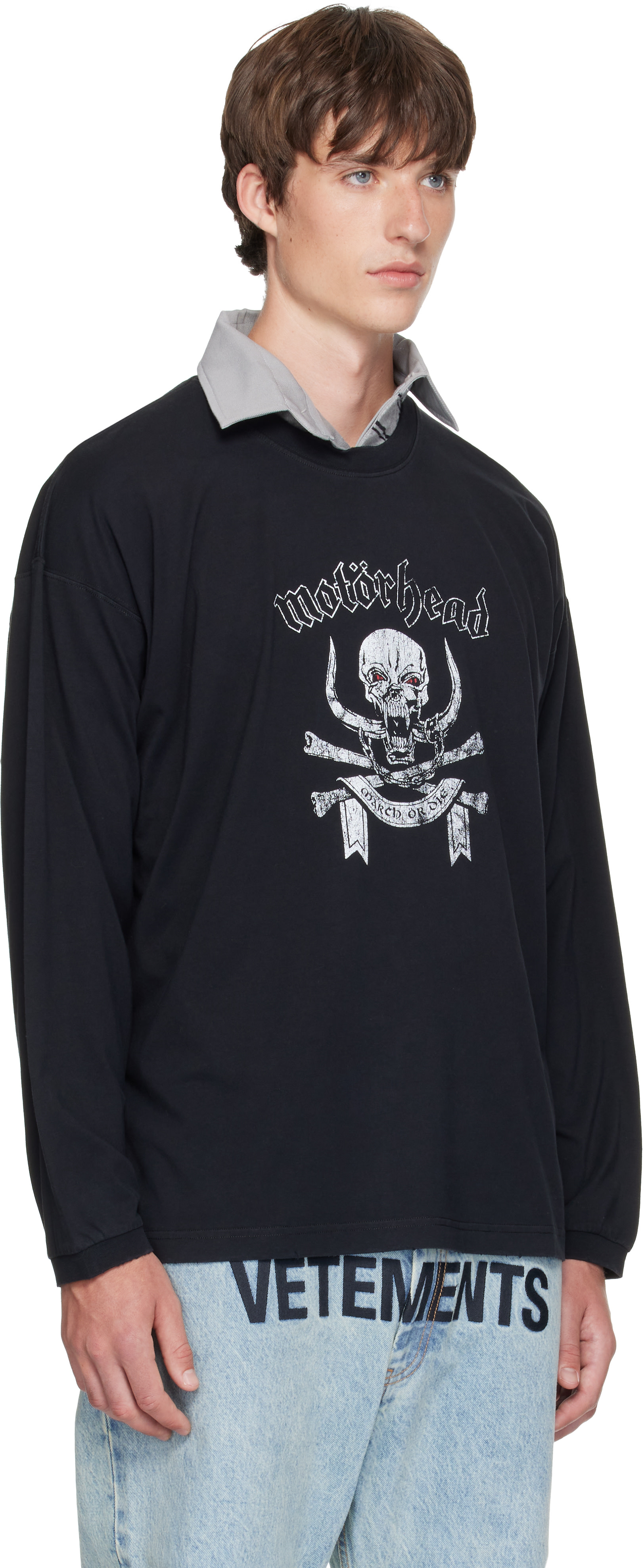 トップス VETEMENTS 20AW The World motorhead VETEMENTS: Black Motörhead Edition Long Sleeve T-shirt | SSENSE