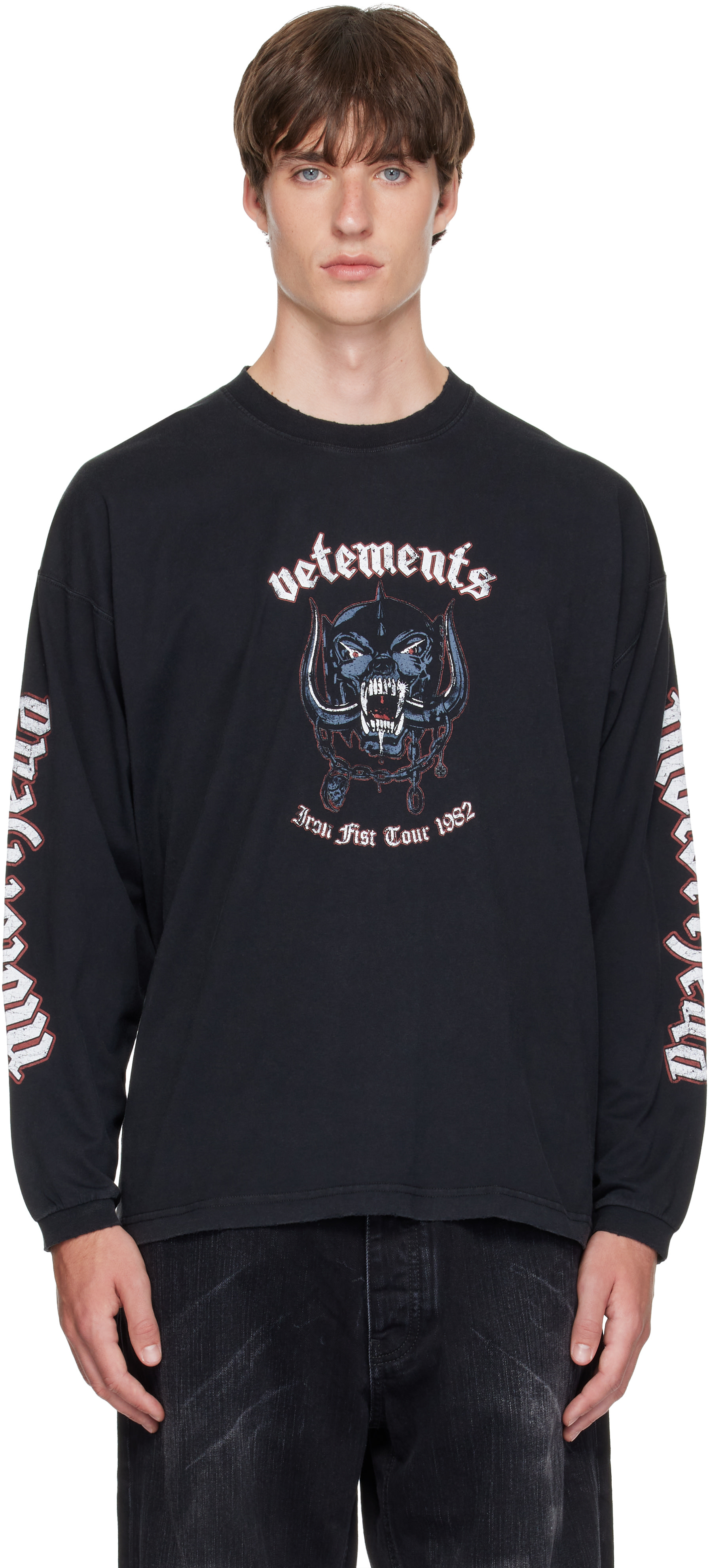 VETEMENTS: ブラック Motörheadエディション 長袖Tシャツ | SSENSE 日本