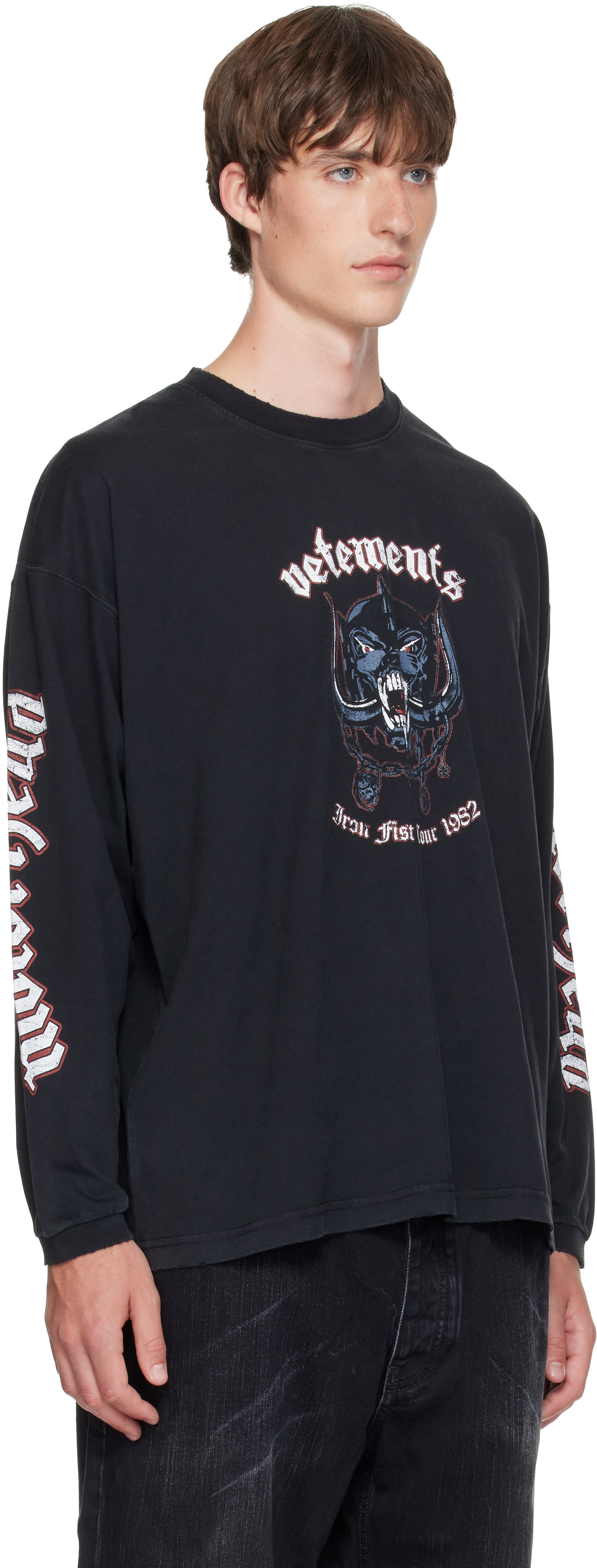 VETEMENTS: Black Motörhead Edition Long Sleeve T-shirt | SSENSE