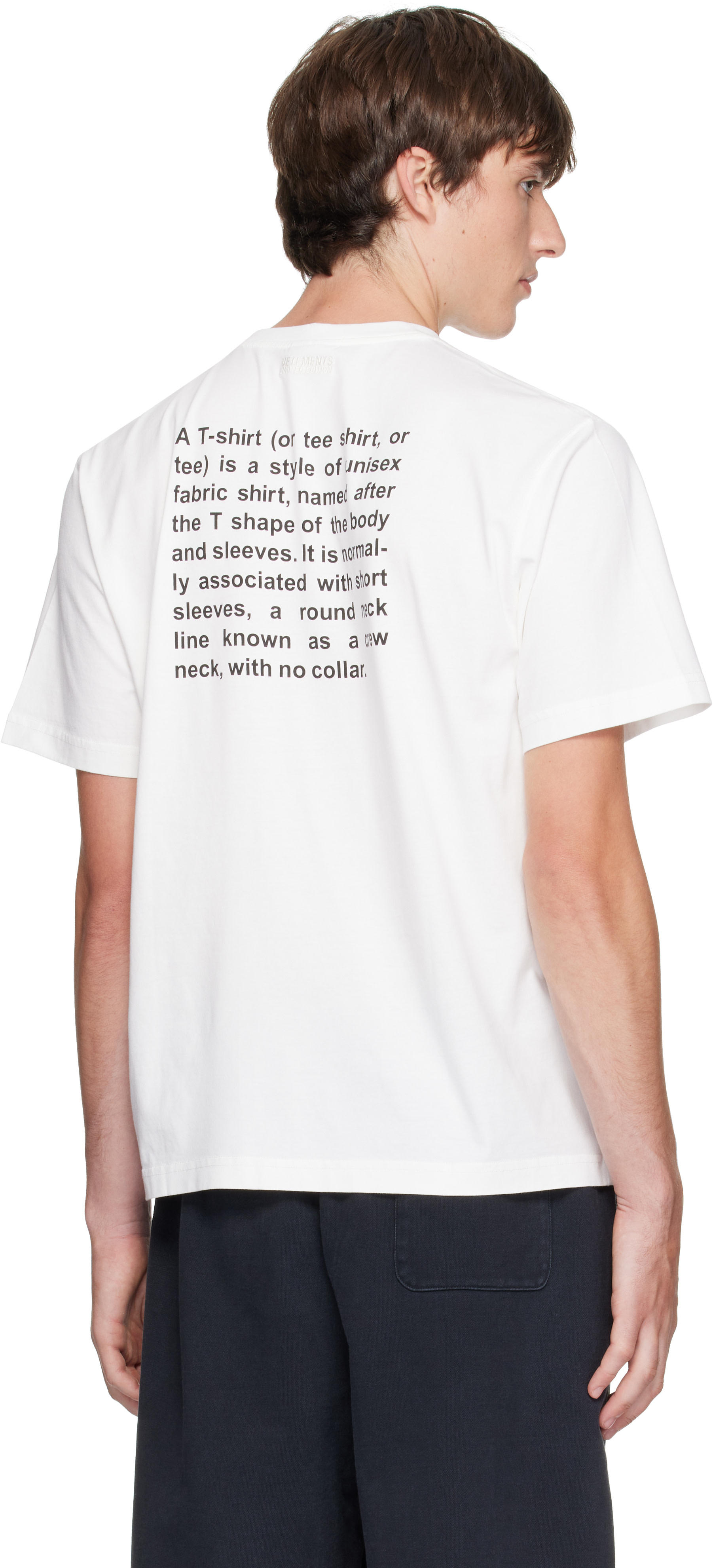 美品VETEMENTS x   TシャツMサイズ VETEMENTS: ホワイト 'T-shirt Definition' Tシャツ | SSENSE 日本