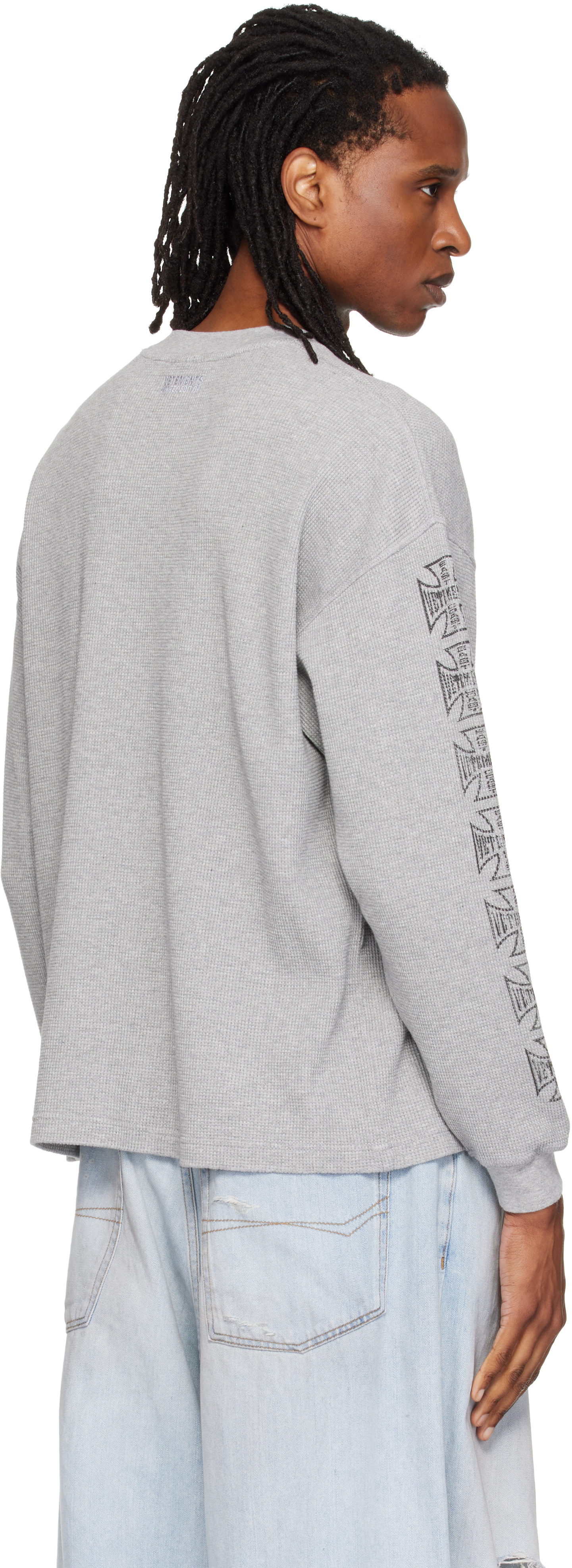 VETEMENTS: グレー Biker Cross Logo 長袖Tシャツ | SSENSE 日本