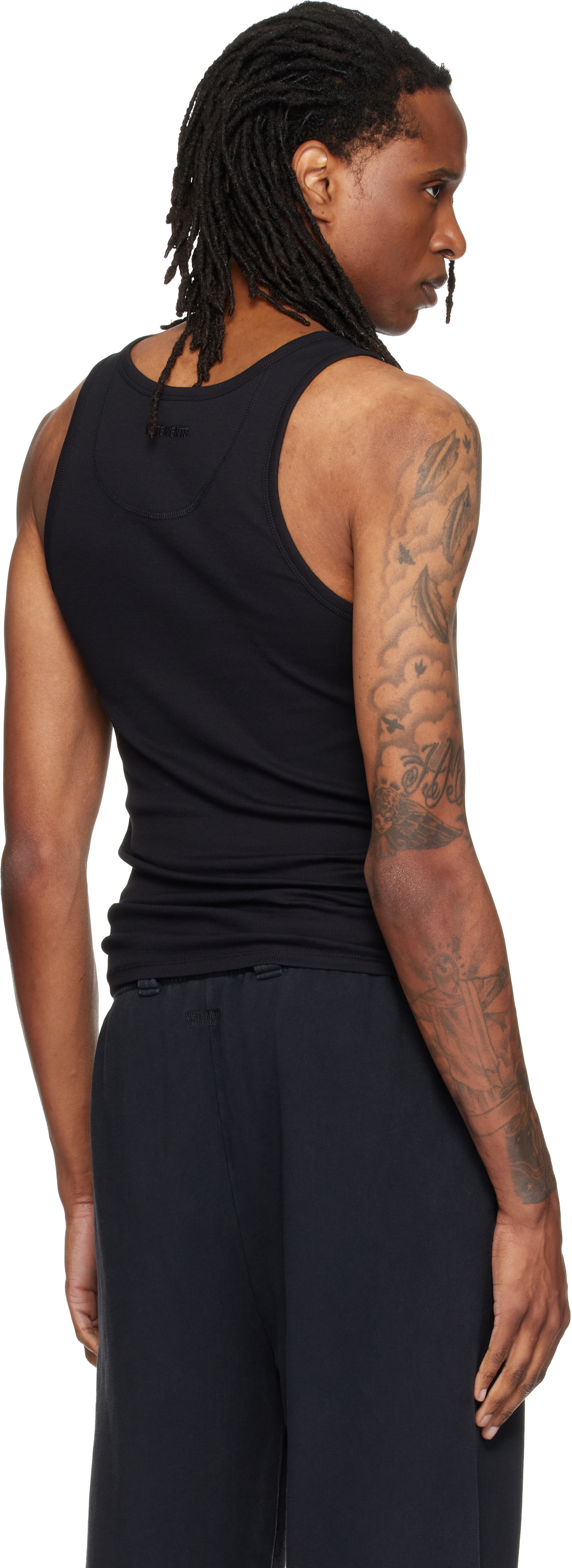 VETEMENTS - ブラック Tattoo タンクトップ