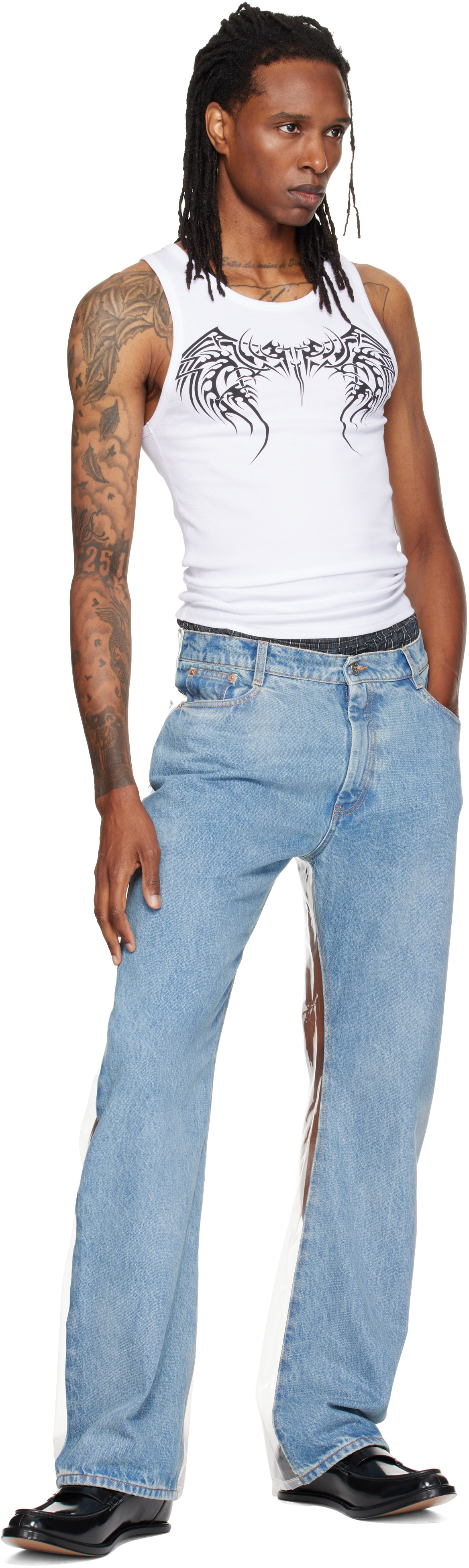 VETEMENTS - White Tattoo Tank Top