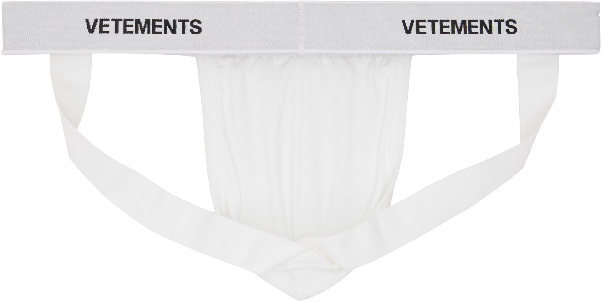 VETEMENTS - ホワイト ロゴ ジョックストラップ