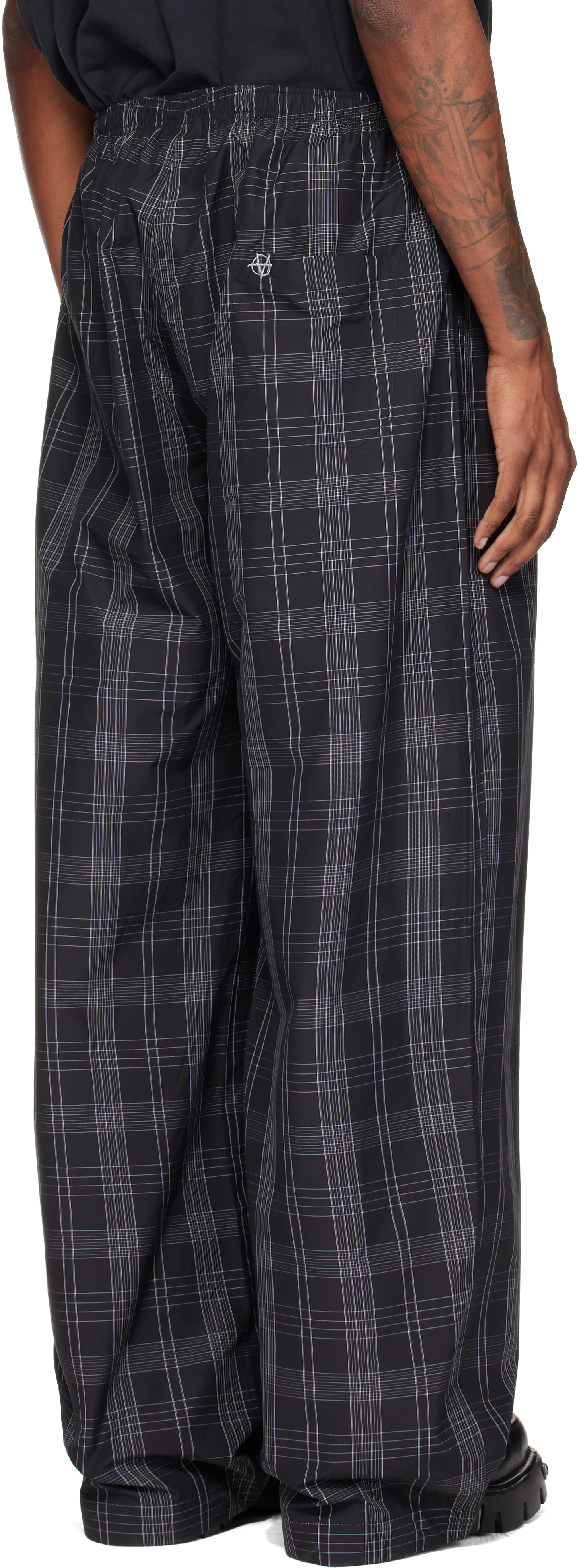 VETEMENTS - Black Check Pyjama Pants