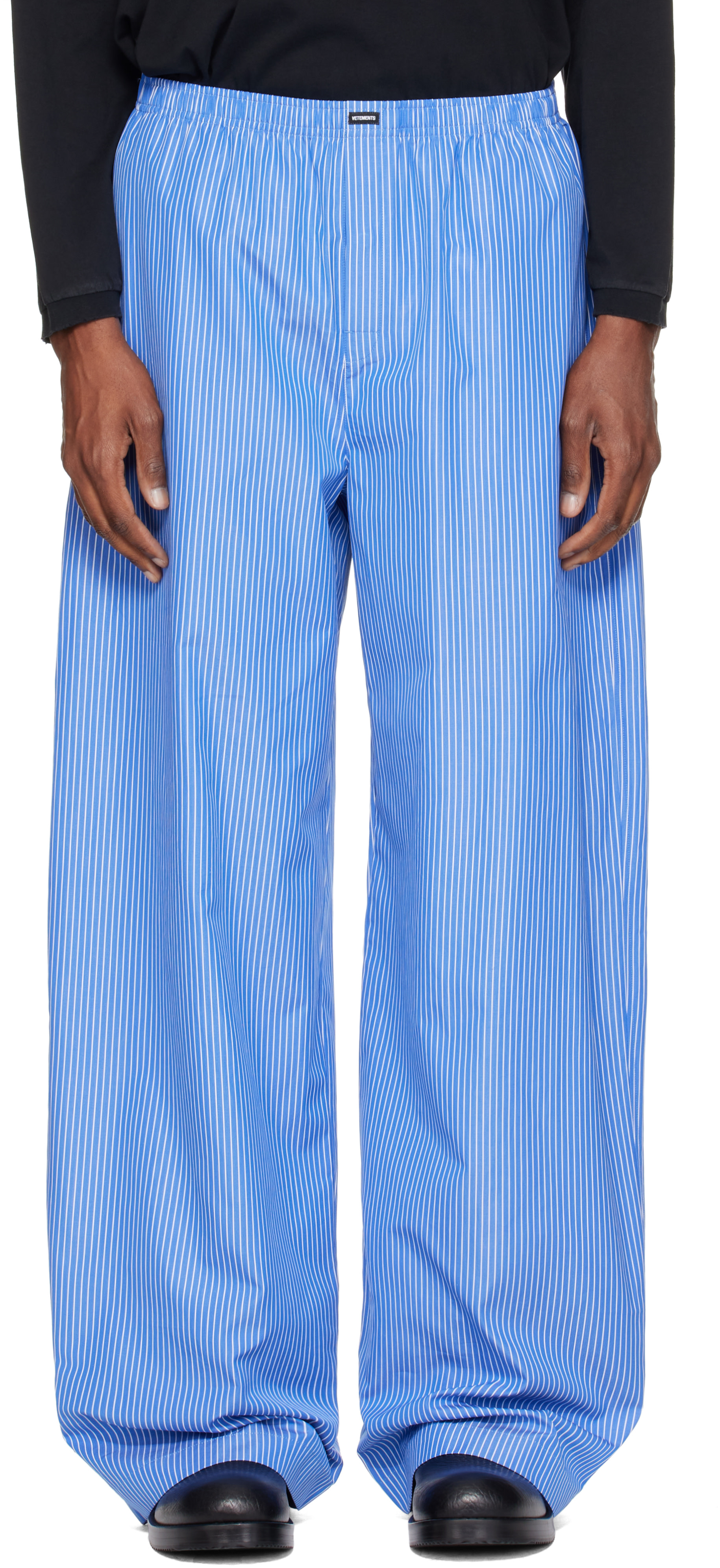 VETEMENTS - Blue Stripe Pyjama Pants