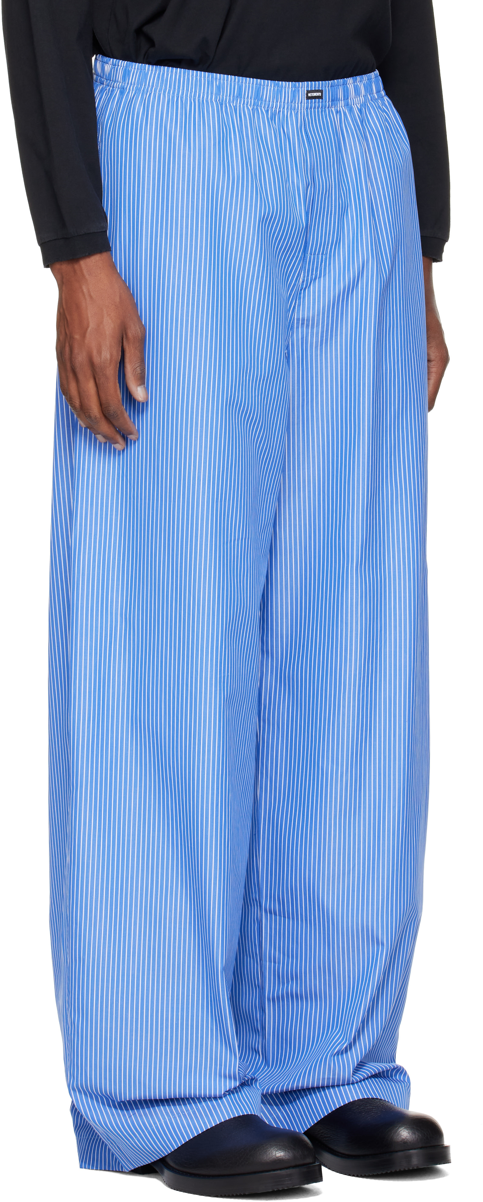 VETEMENTS - Blue Stripe Pyjama Pants