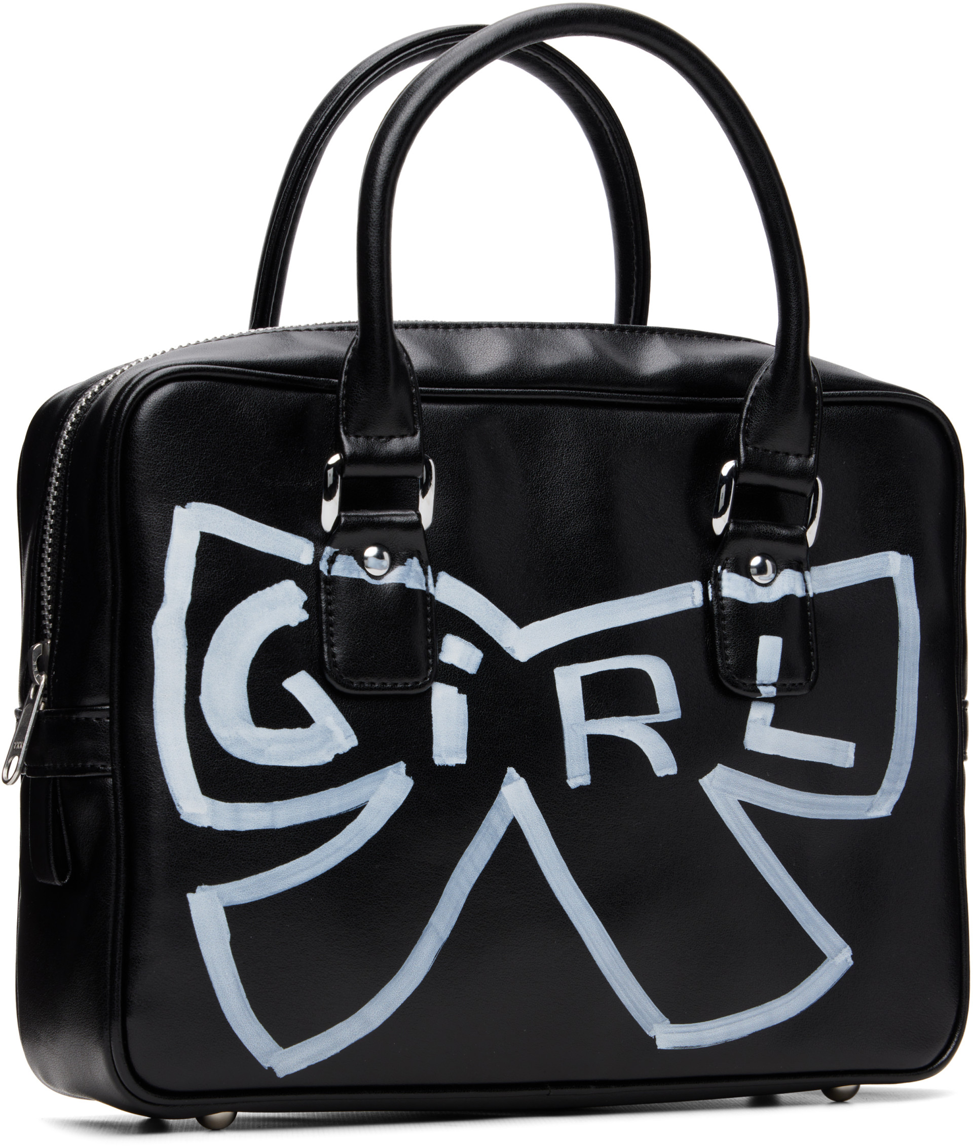 COMME des GARÇONS GIRL スカジャン S Comme des Garçons Girl: Black Painted Bag | SSENSE