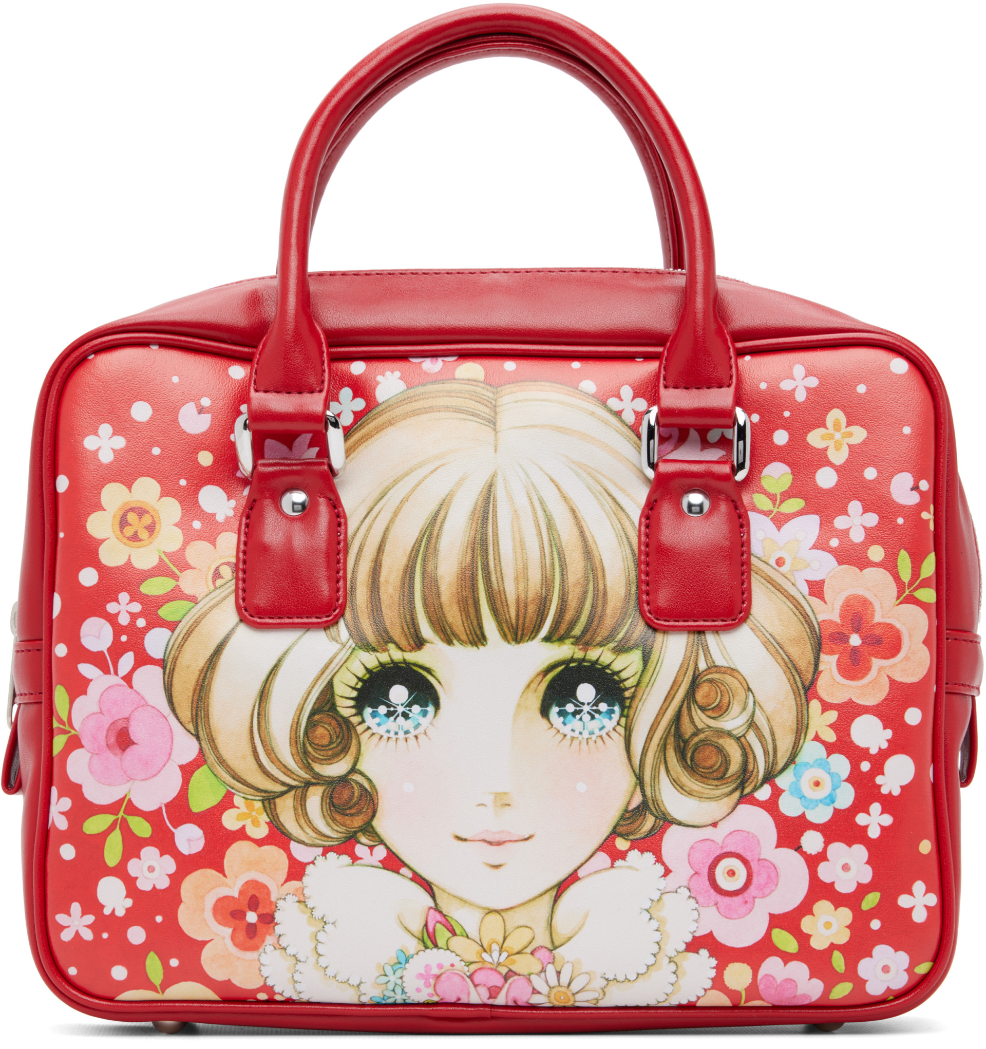 Comme des Garçons Girl: レッド Takahashi Makoto プリント バッグ
