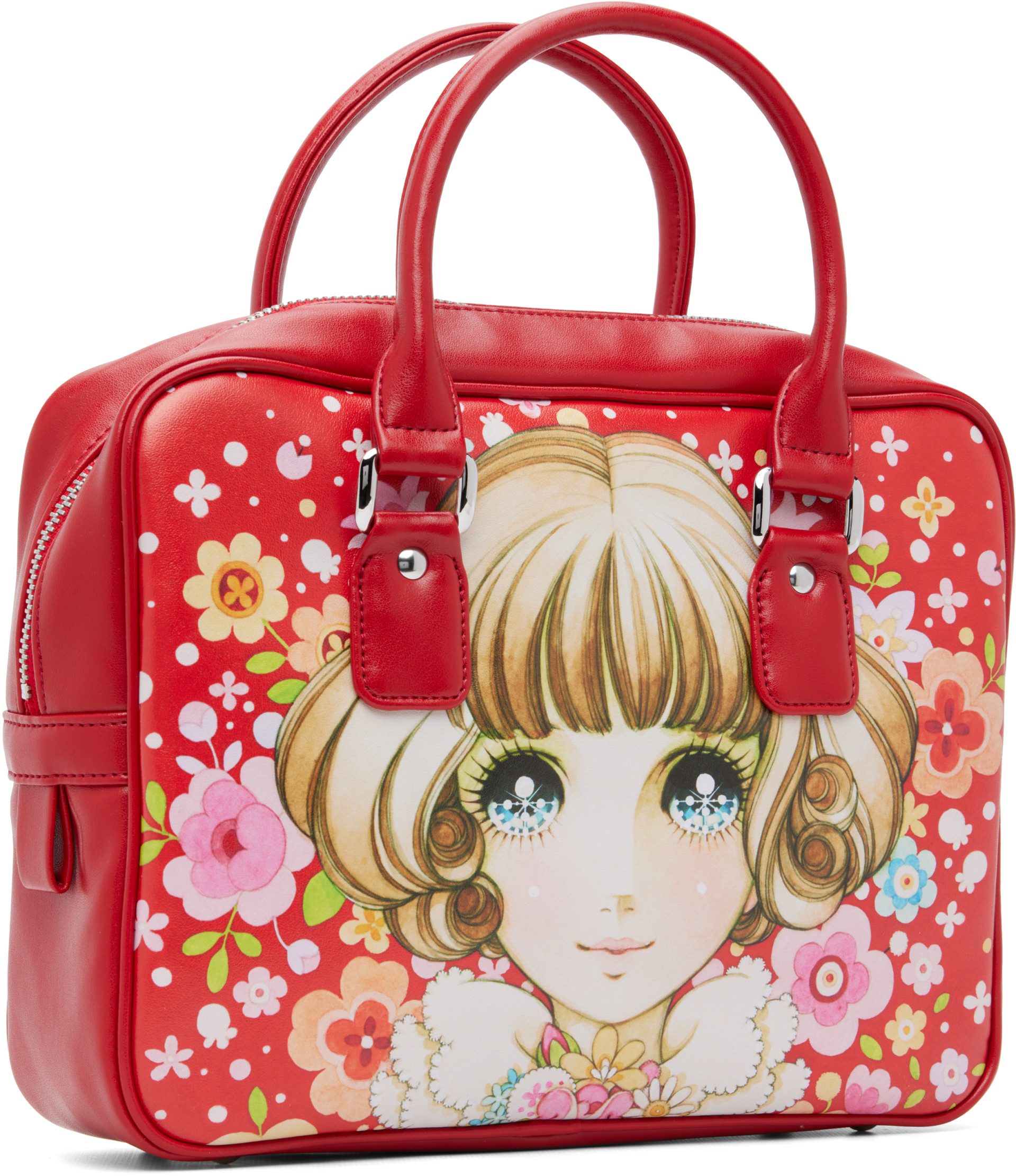 Comme des Garçons Girl: レッド Takahashi Makoto プリント バッグ
