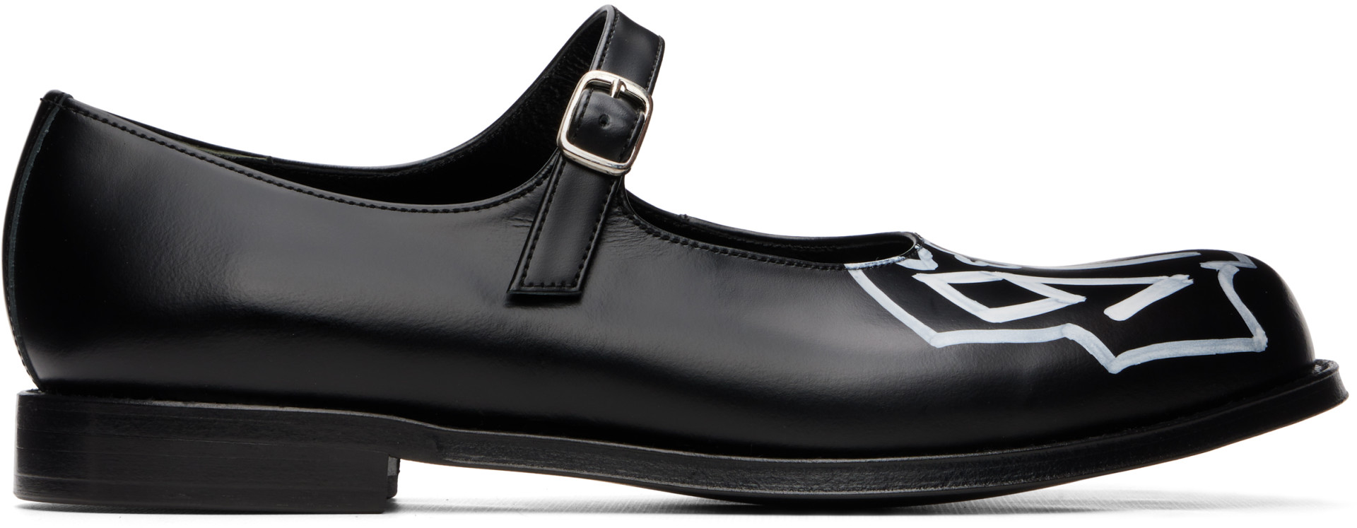 Comme des Garçons Girl: Black Mary Jane Loafers | SSENSE Canada