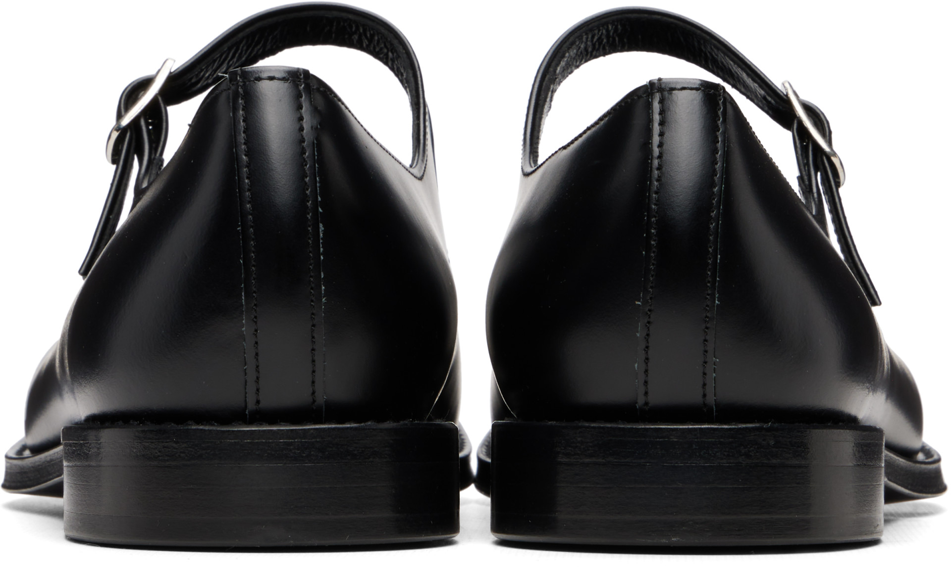 COMME des GARCONS GIRLレザーシューズ Comme des Garçons Girl: Black Mary Jane Loafers | SSENSE