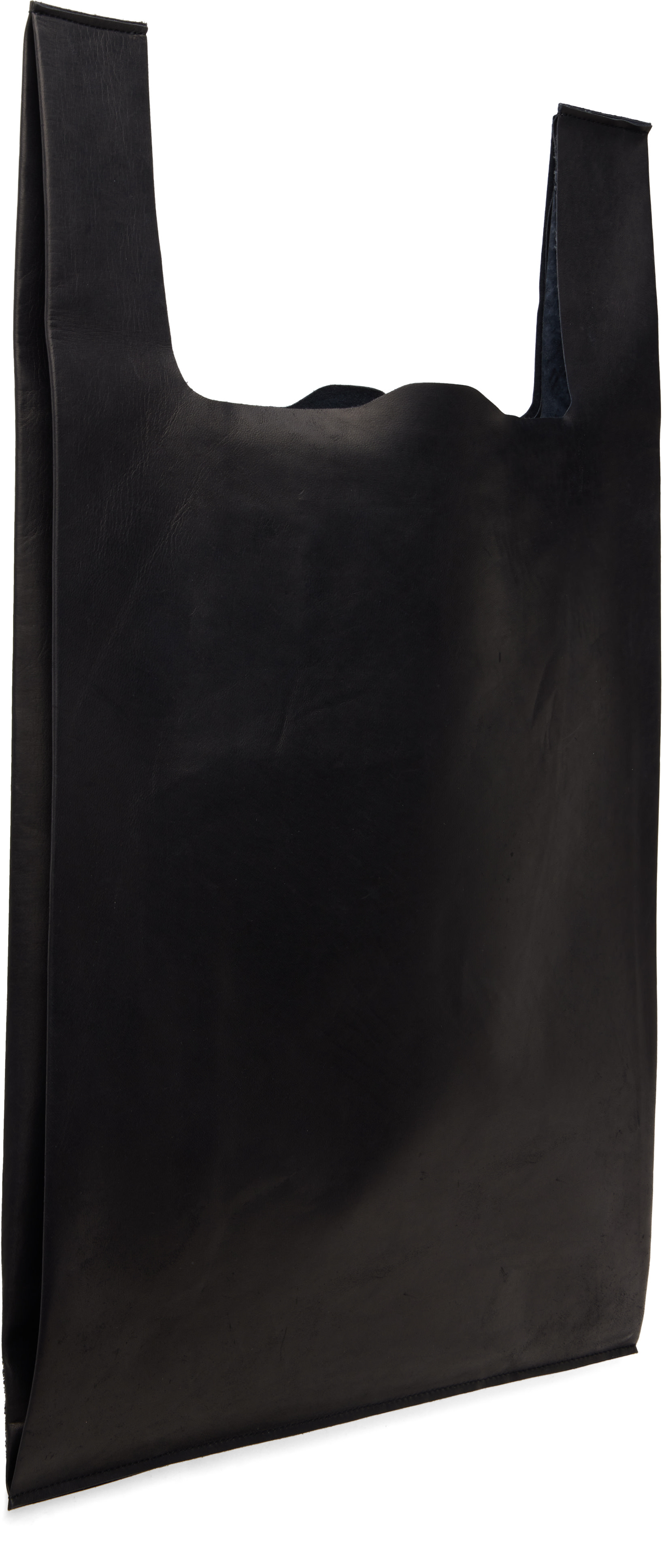 Comme des Garçons Comme des Garçons: Black Large Leather Tote | SSENSE