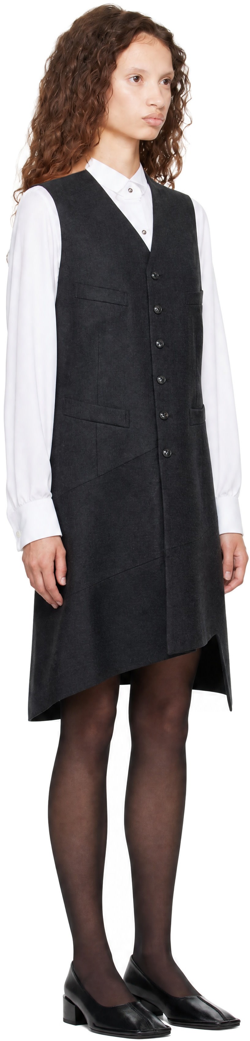 Comme des Garçons Comme des Garçons: グレー パネル ウール