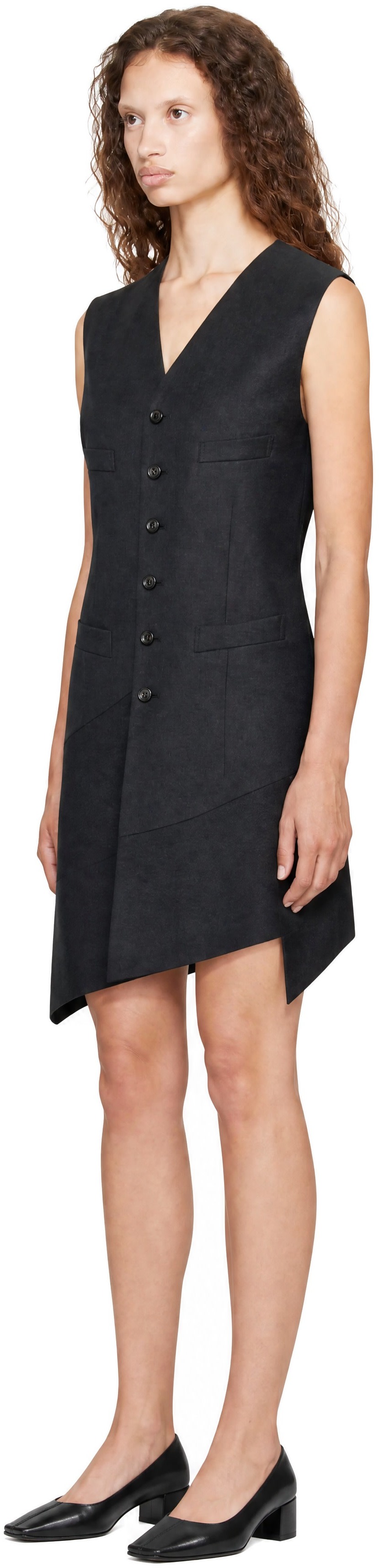 ワンピース COMME des GARCONSCOMME des GARCONS Comme des Garçons Comme des Garçons: グレー パネル ウール