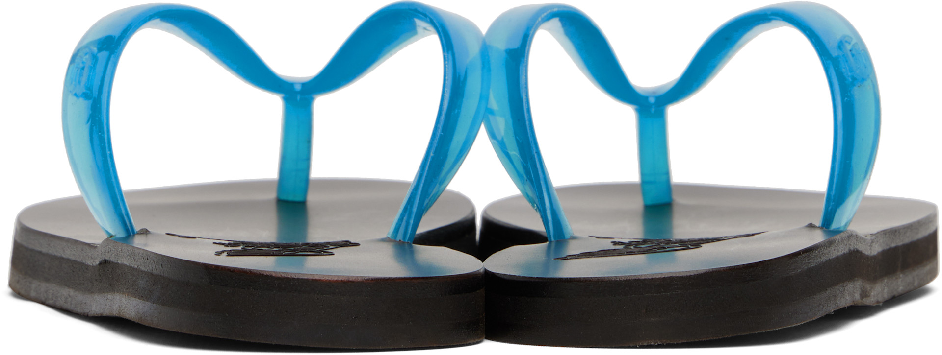 Ancient Greek Sandals: Blue Saionara Jelly Flip-Flops | SSENSE