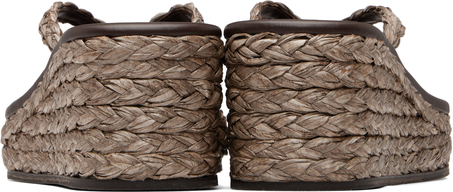Ancient Greek Sandals - Sandales à talon compensé Etheria brunes