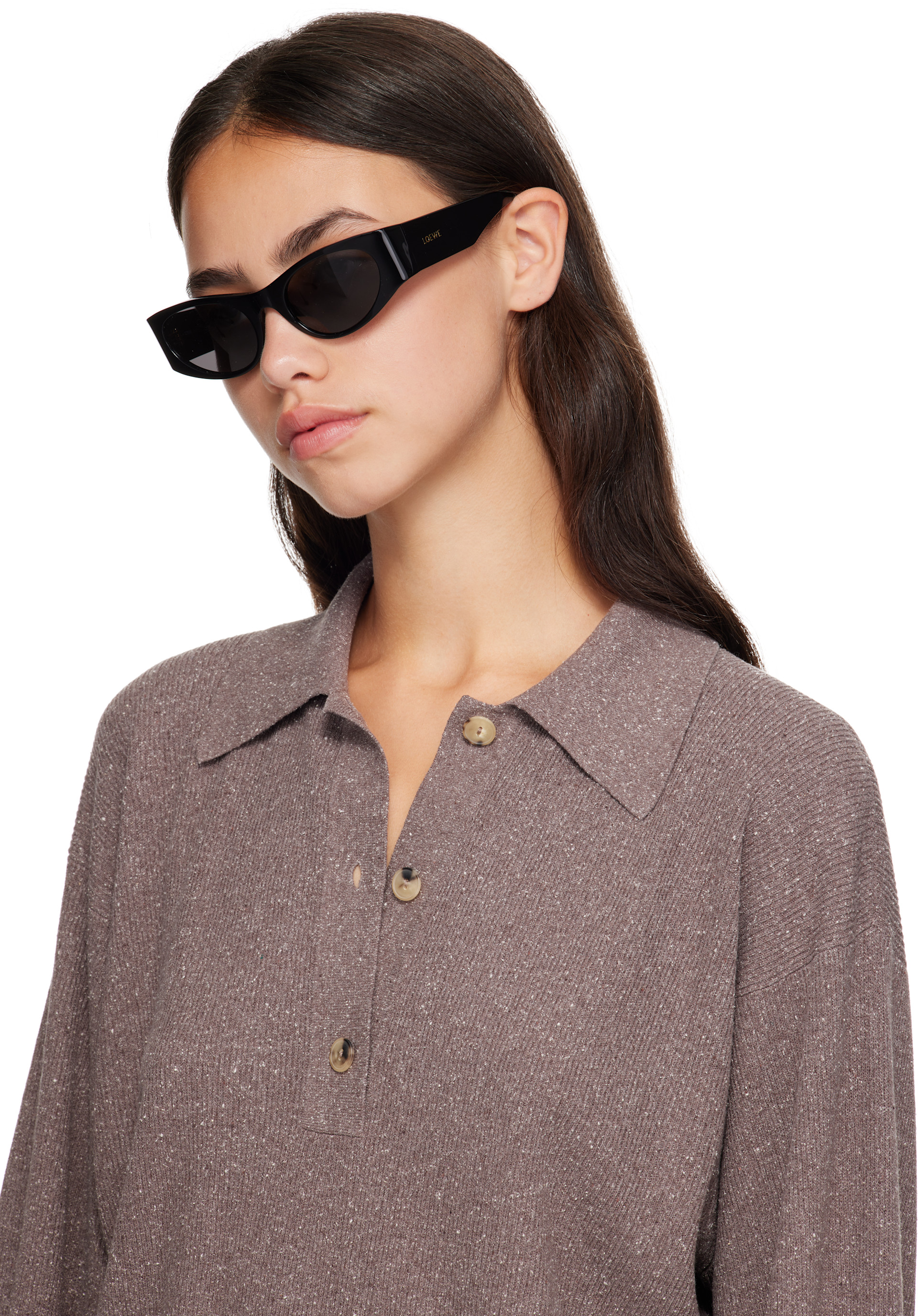 LOEWE - Lunettes de soleil œil-de-chat Flash noires