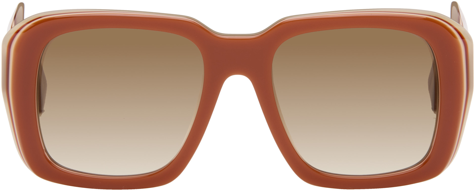 LOEWE - Lunettes de soleil orange à logos