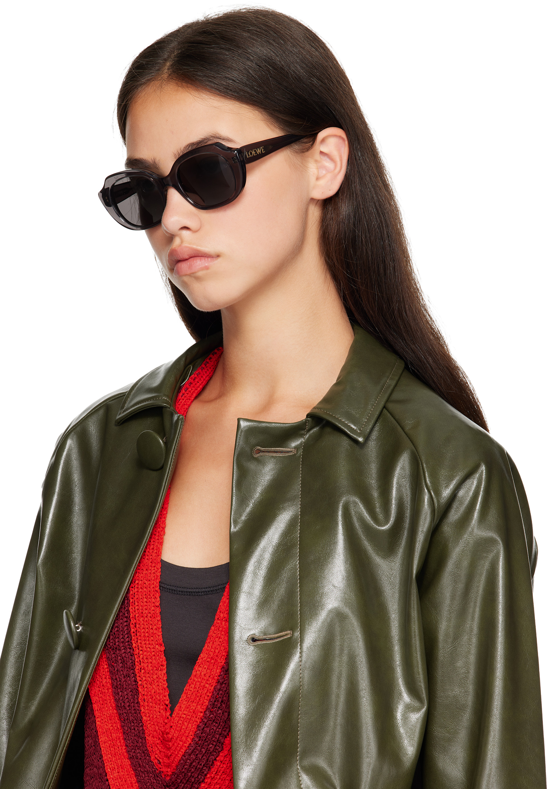 LOEWE - Lunettes de soleil étroites grises