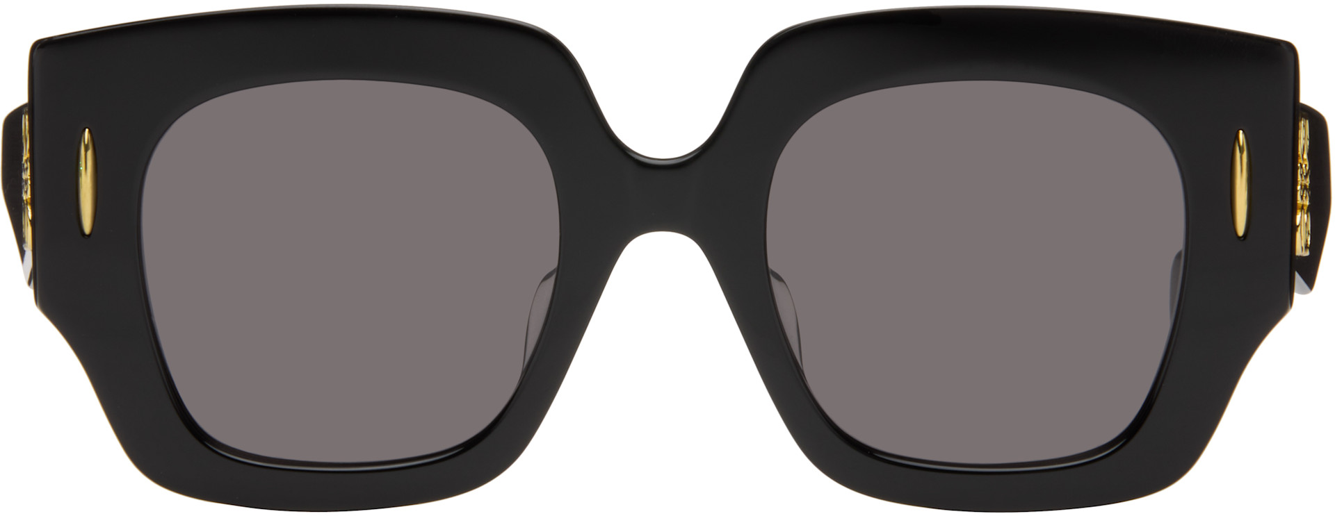 LOEWE: Black Square Anagram Sunglasses | SSENSE
