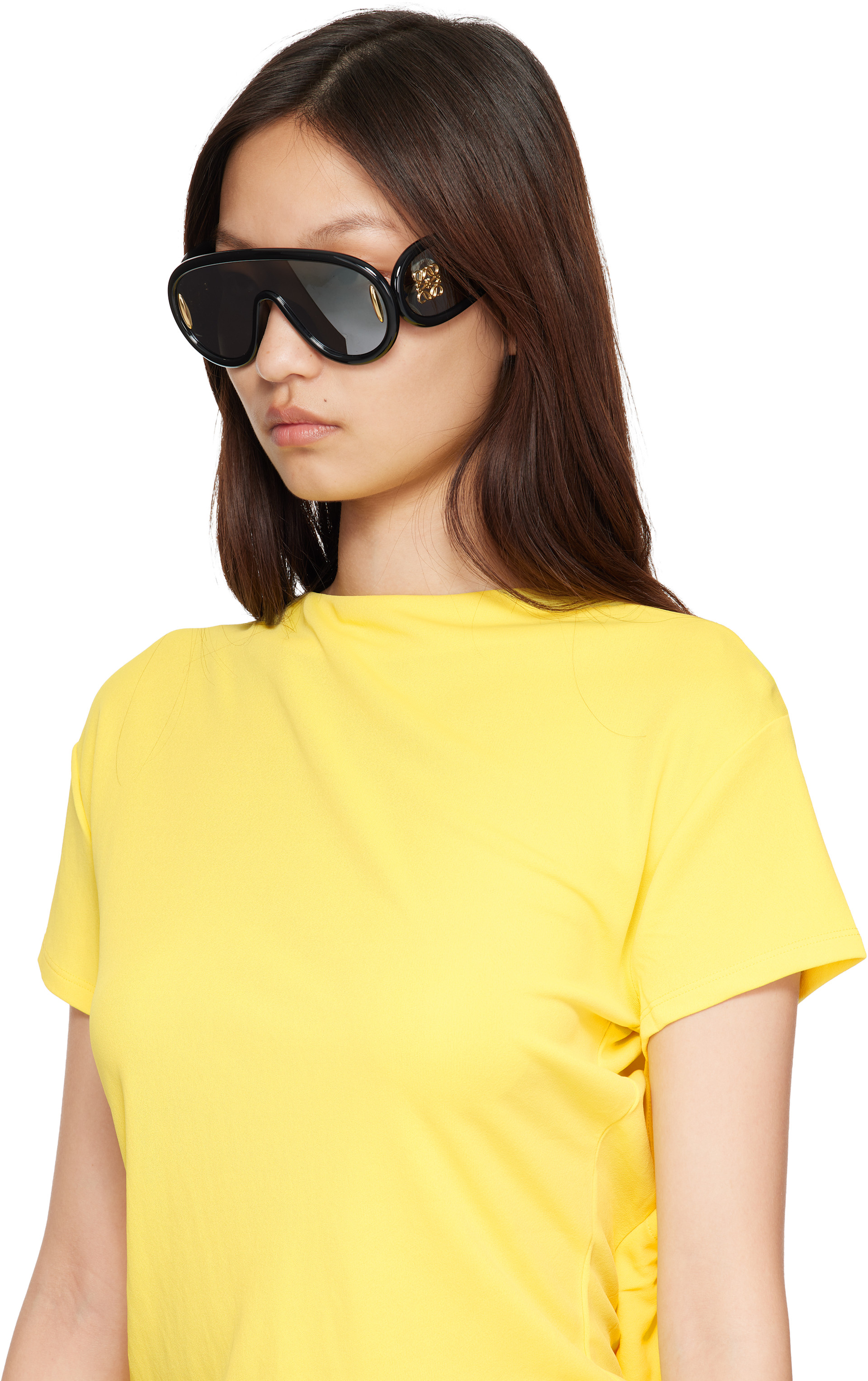 LOEWE - ブラック Wave Mask サングラス