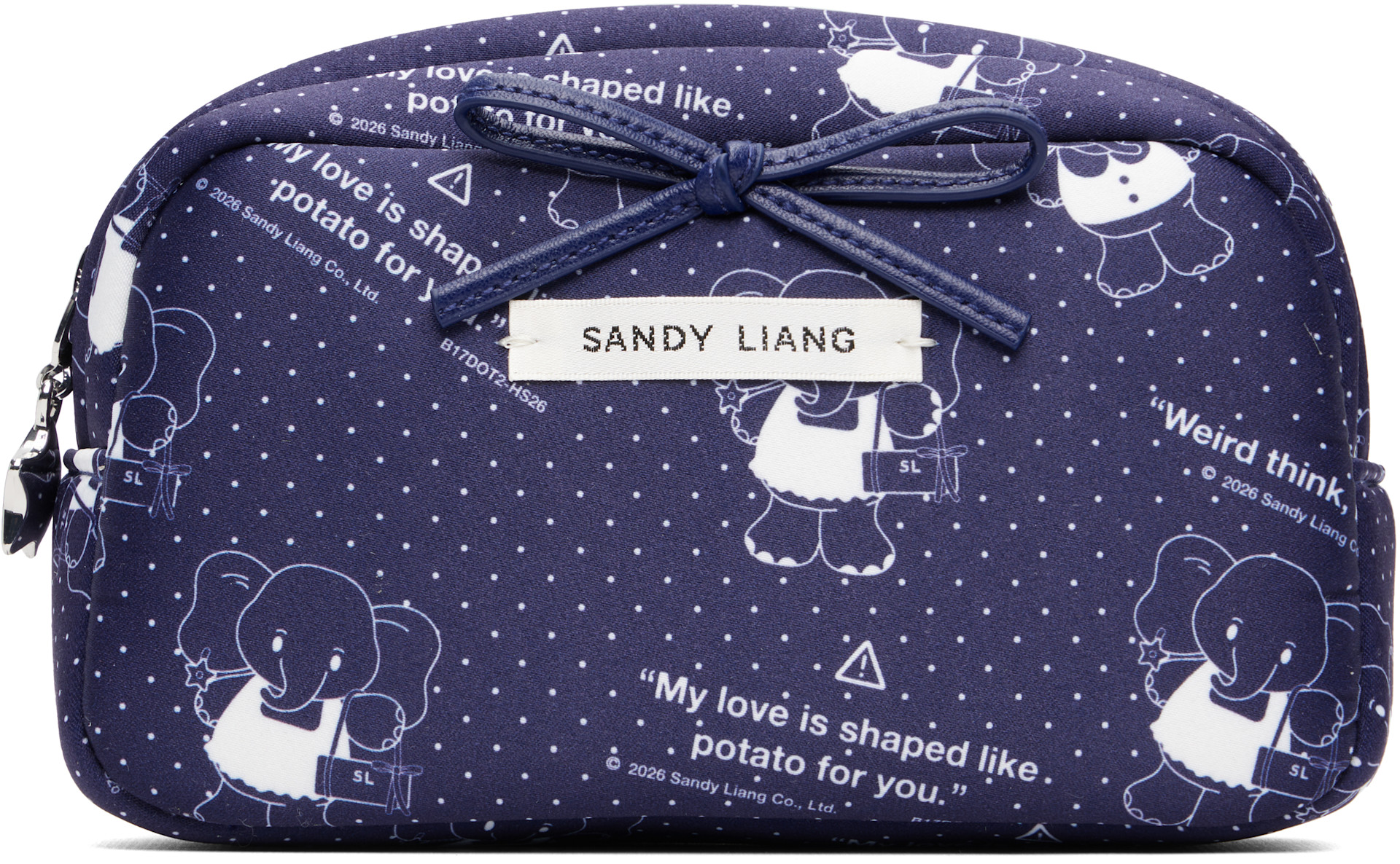 Sandy Liang - 네이비 스몰 파우치