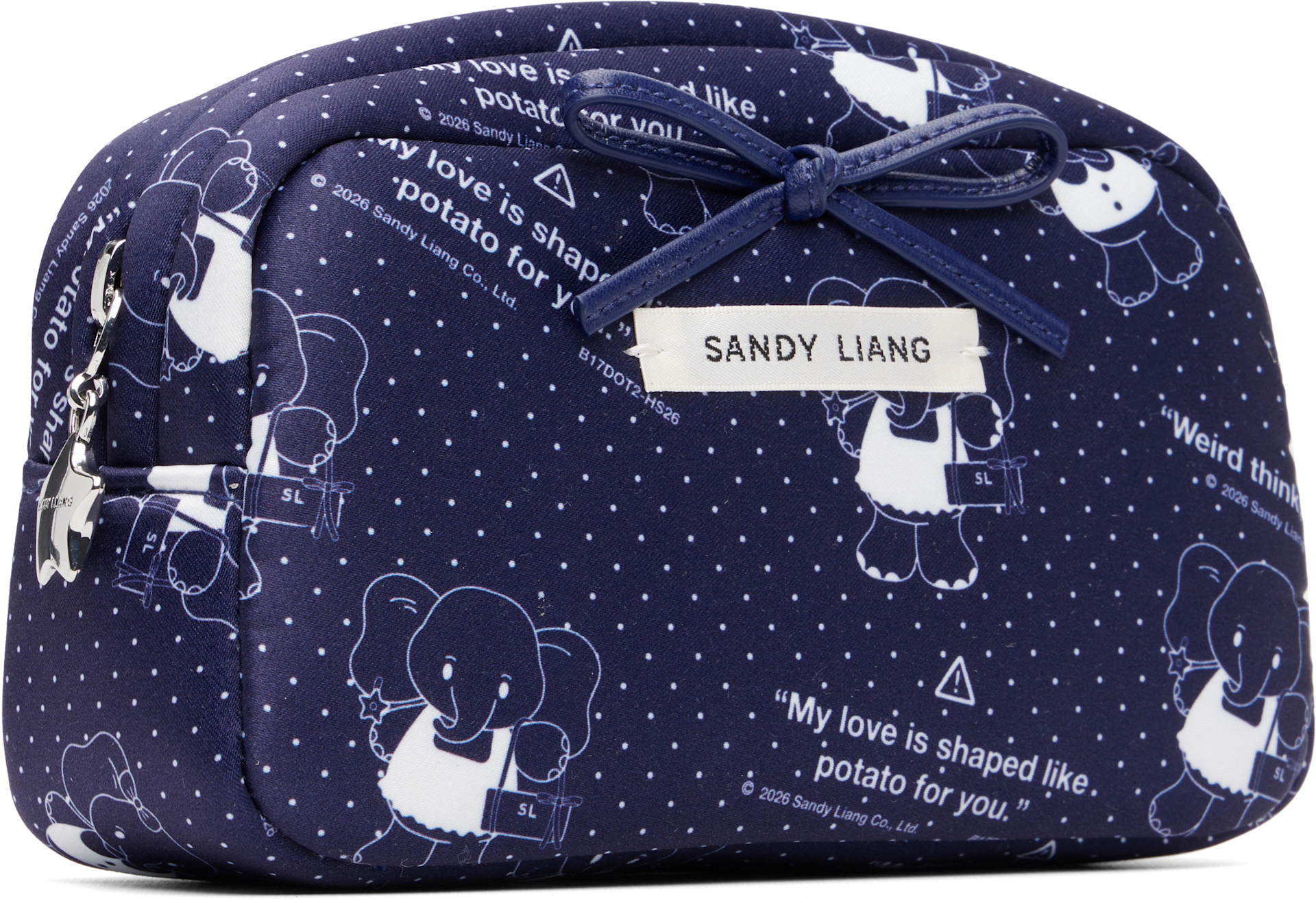 Sandy Liang - 네이비 스몰 파우치