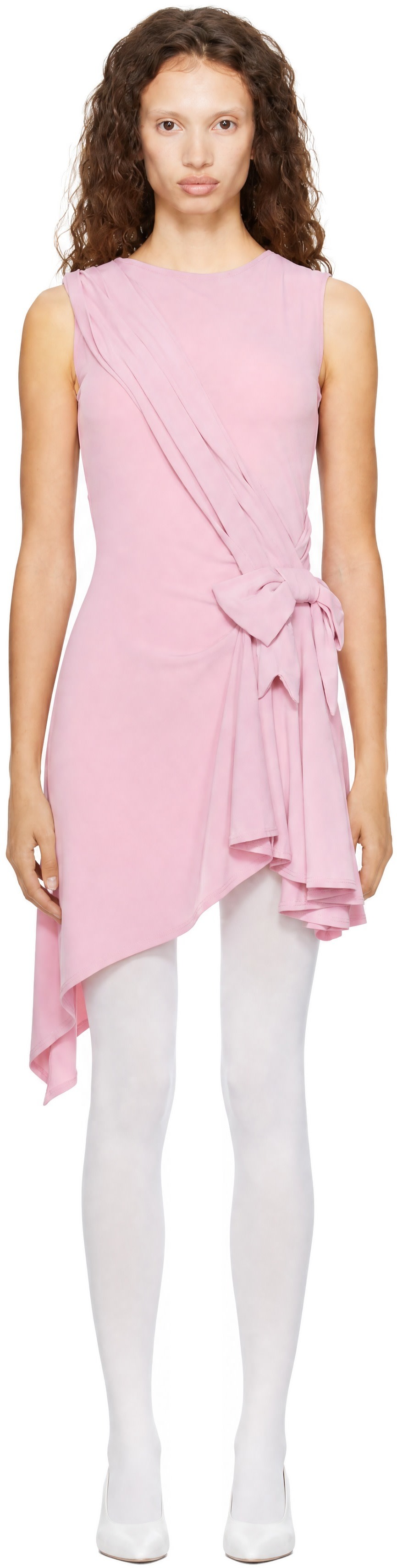 Sandy Liang - Robe courte Cello rose