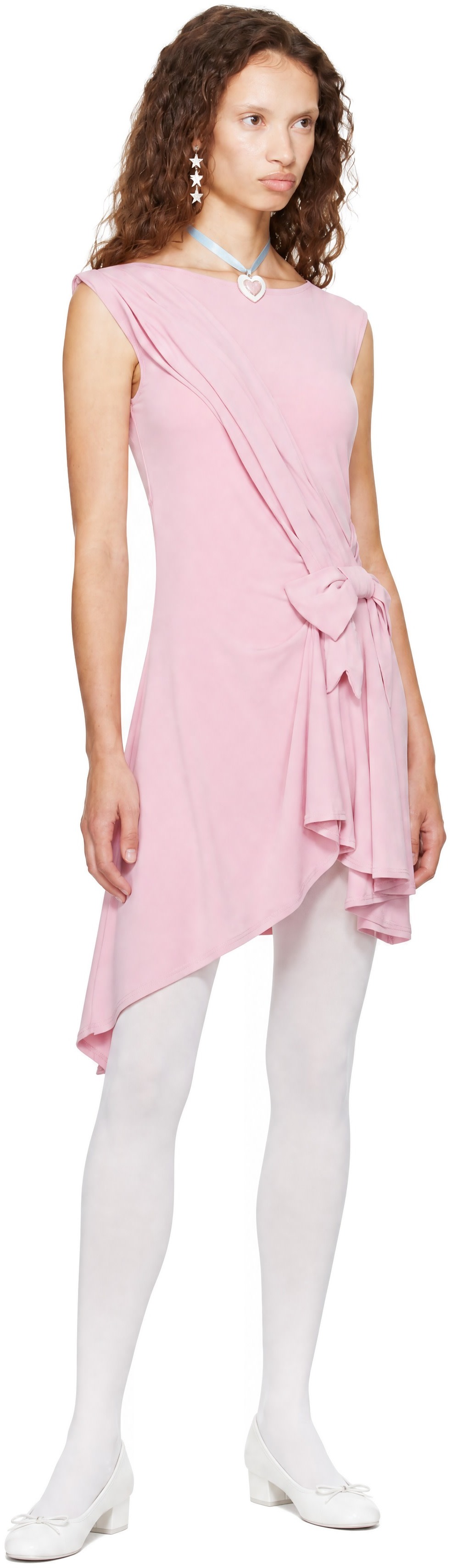 Sandy Liang - Robe courte Cello rose