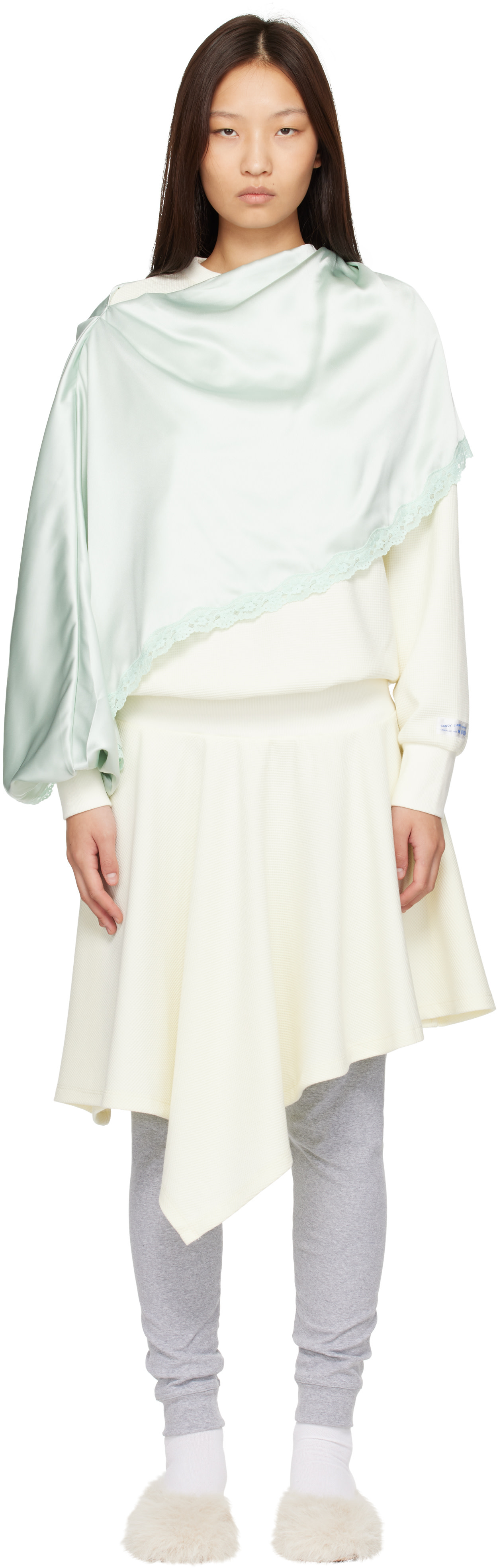 Sandy Liang - Robe midi Tulsa blanc cassé