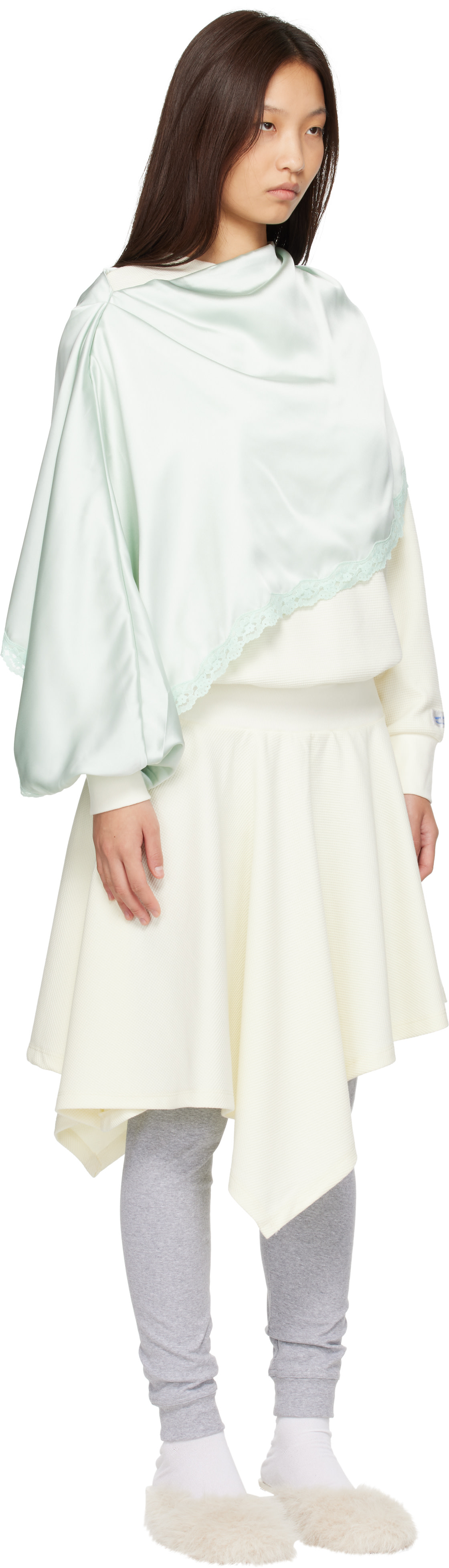 Sandy Liang - Robe midi Tulsa blanc cassé
